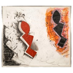 William Antonow, Untitled (82-P9) Signed Acrylic On Paper Detroit Cass Corridor