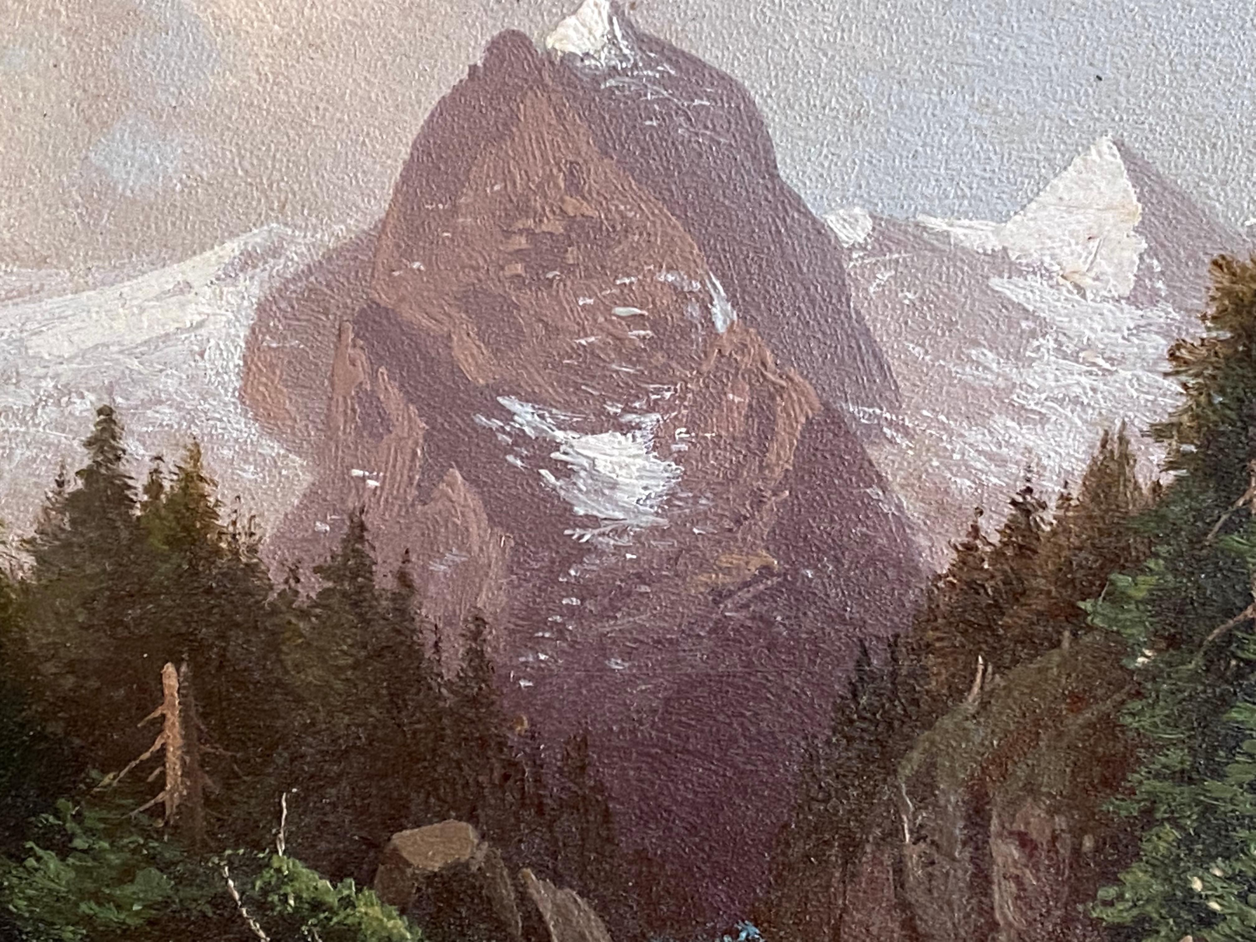 Matterhorn (Schwarz), Landscape Painting, von William Archibald Wall