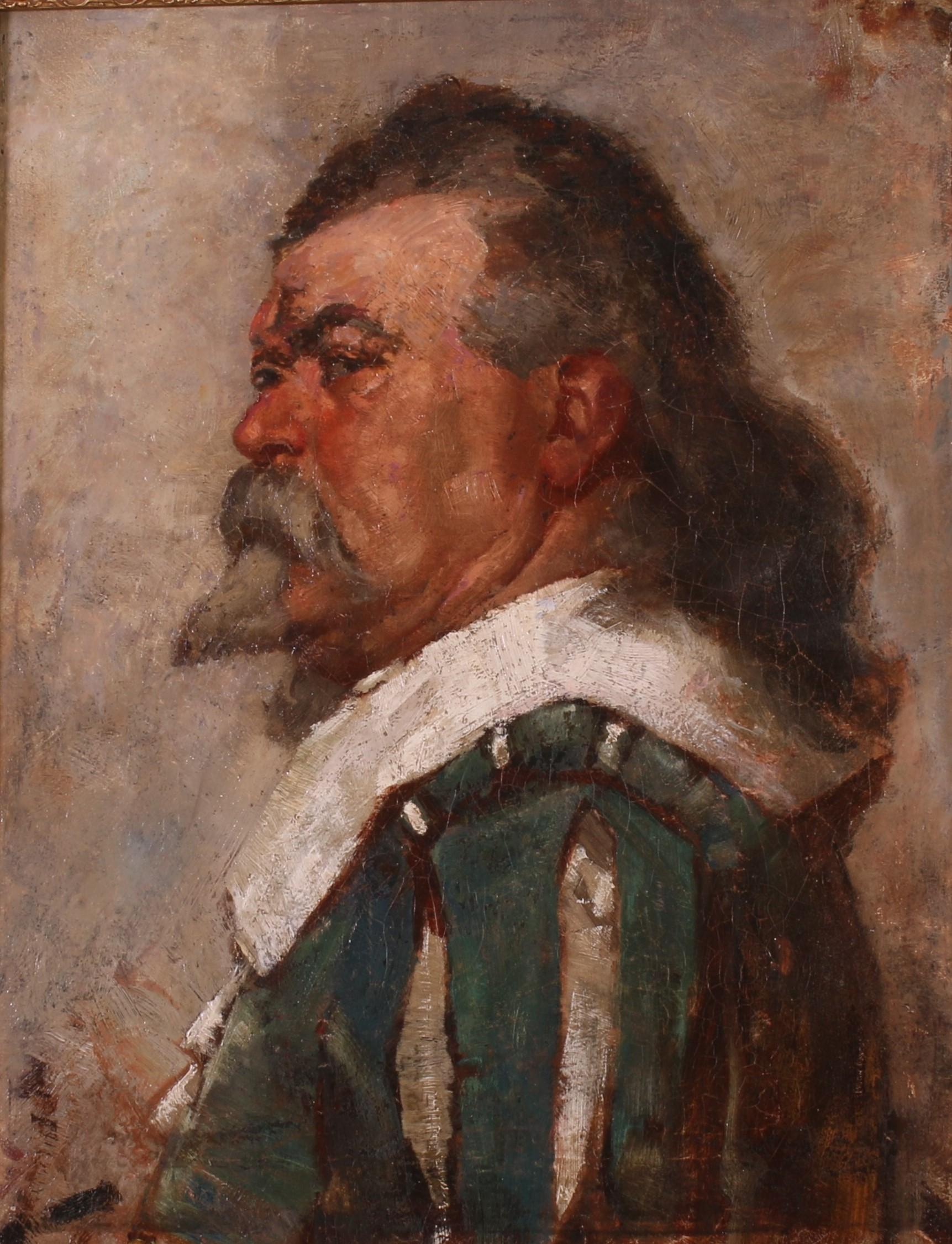 Self-Portrait en Cavalier - Painting de William Arthur Breakspeare