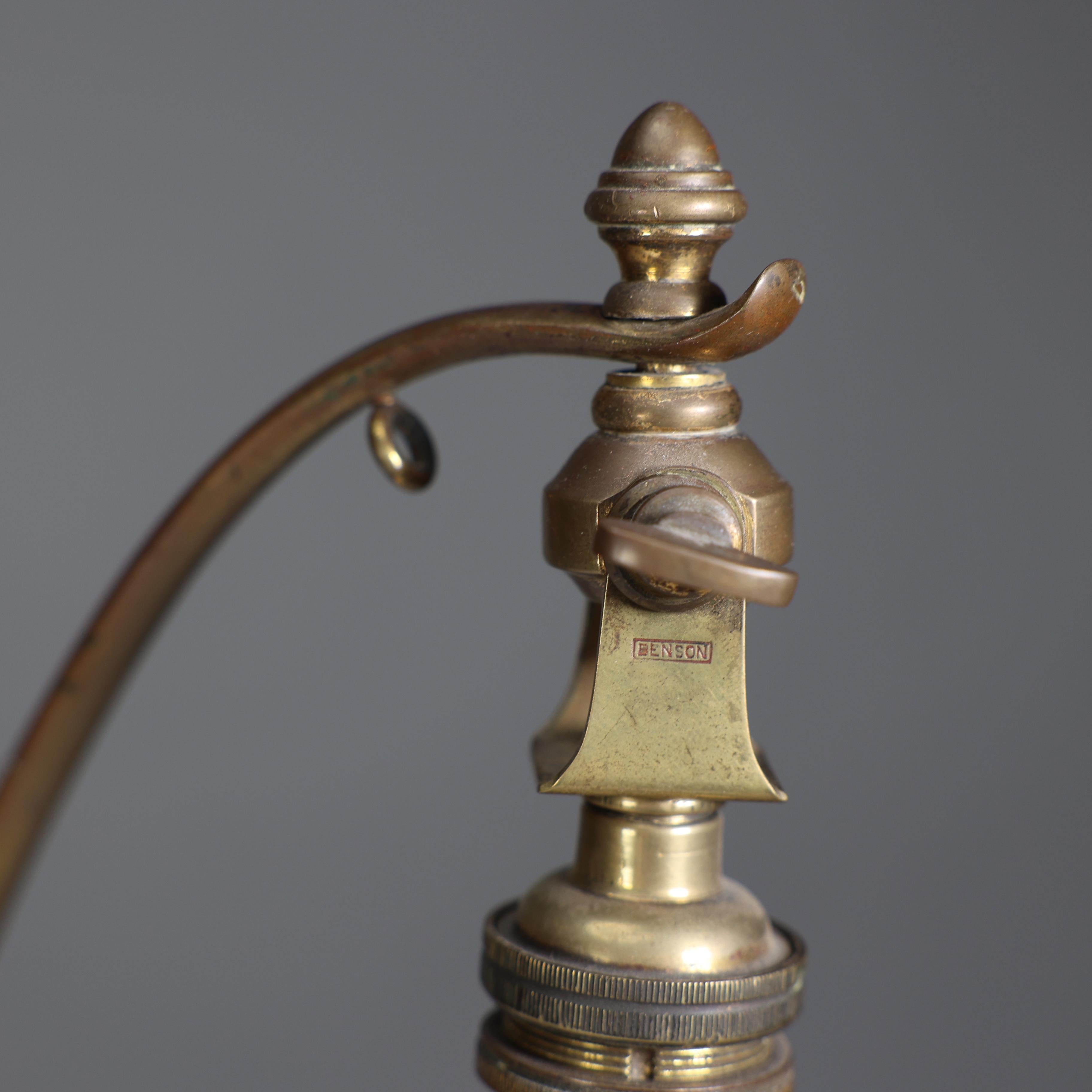 William Arthur Smith Benson. An original pair of Brass Swan Table Lights. For Sale 2