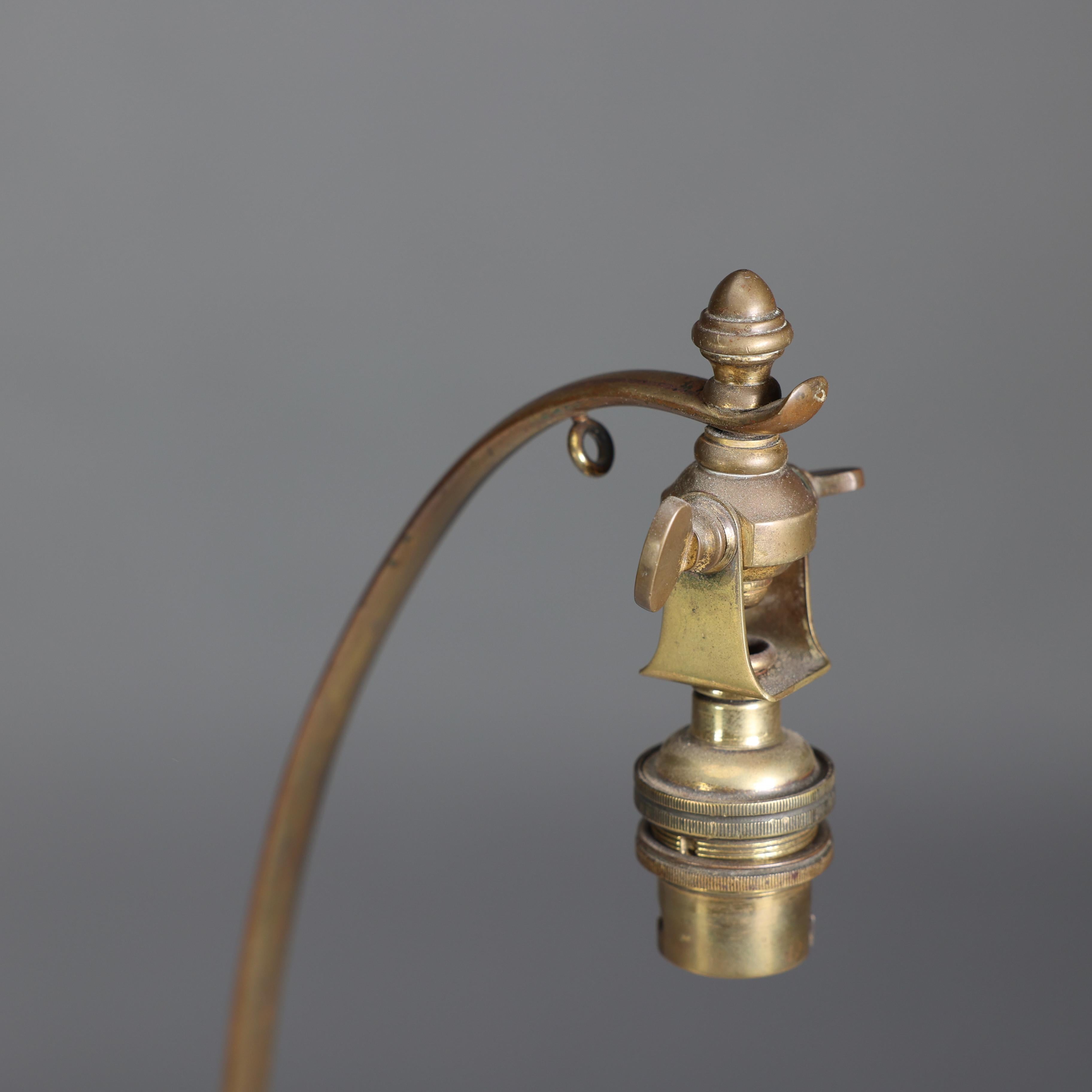 William Arthur Smith Benson. An original pair of Brass Swan Table Lights. 3