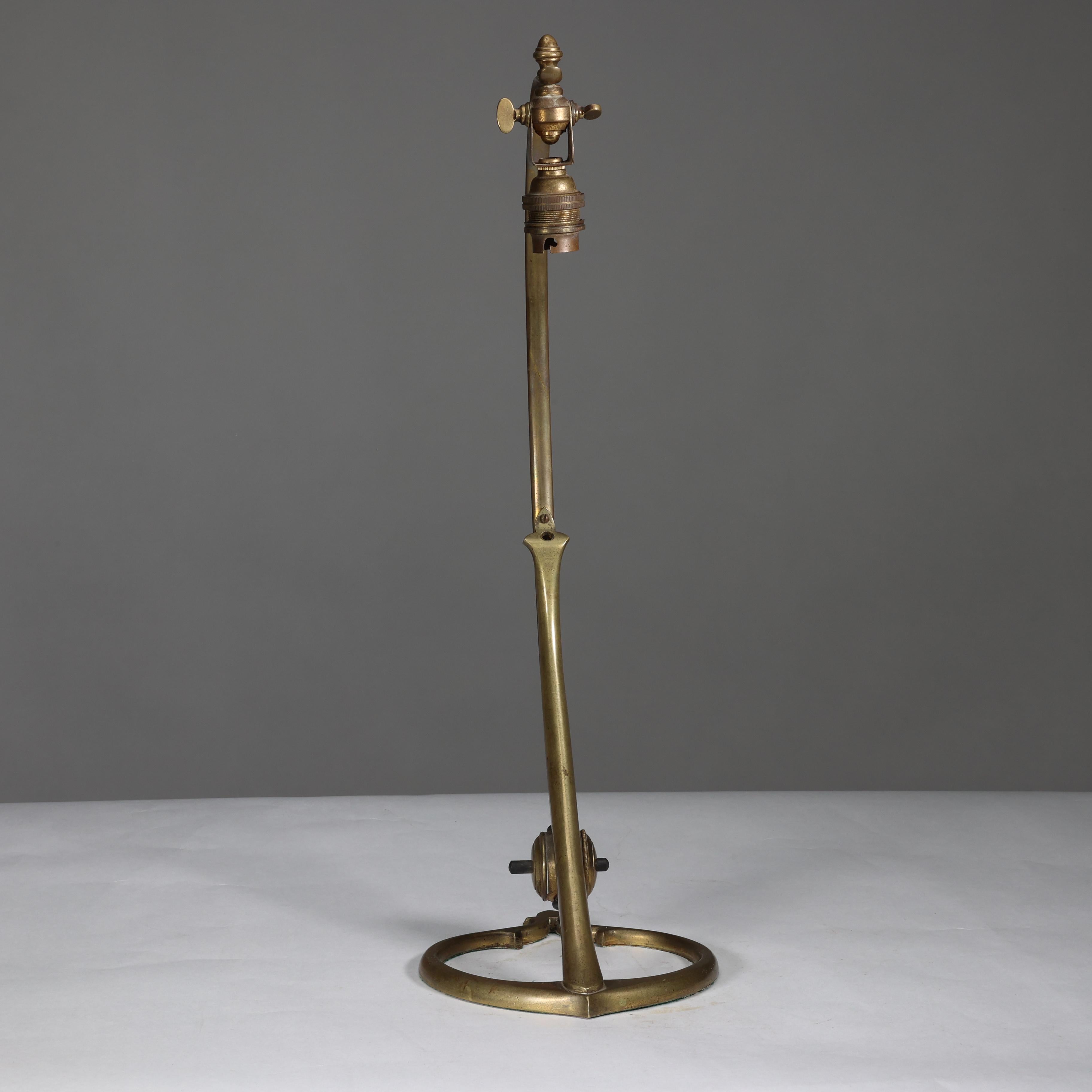 English William Arthur Smith Benson. An original pair of Brass Swan Table Lights. For Sale