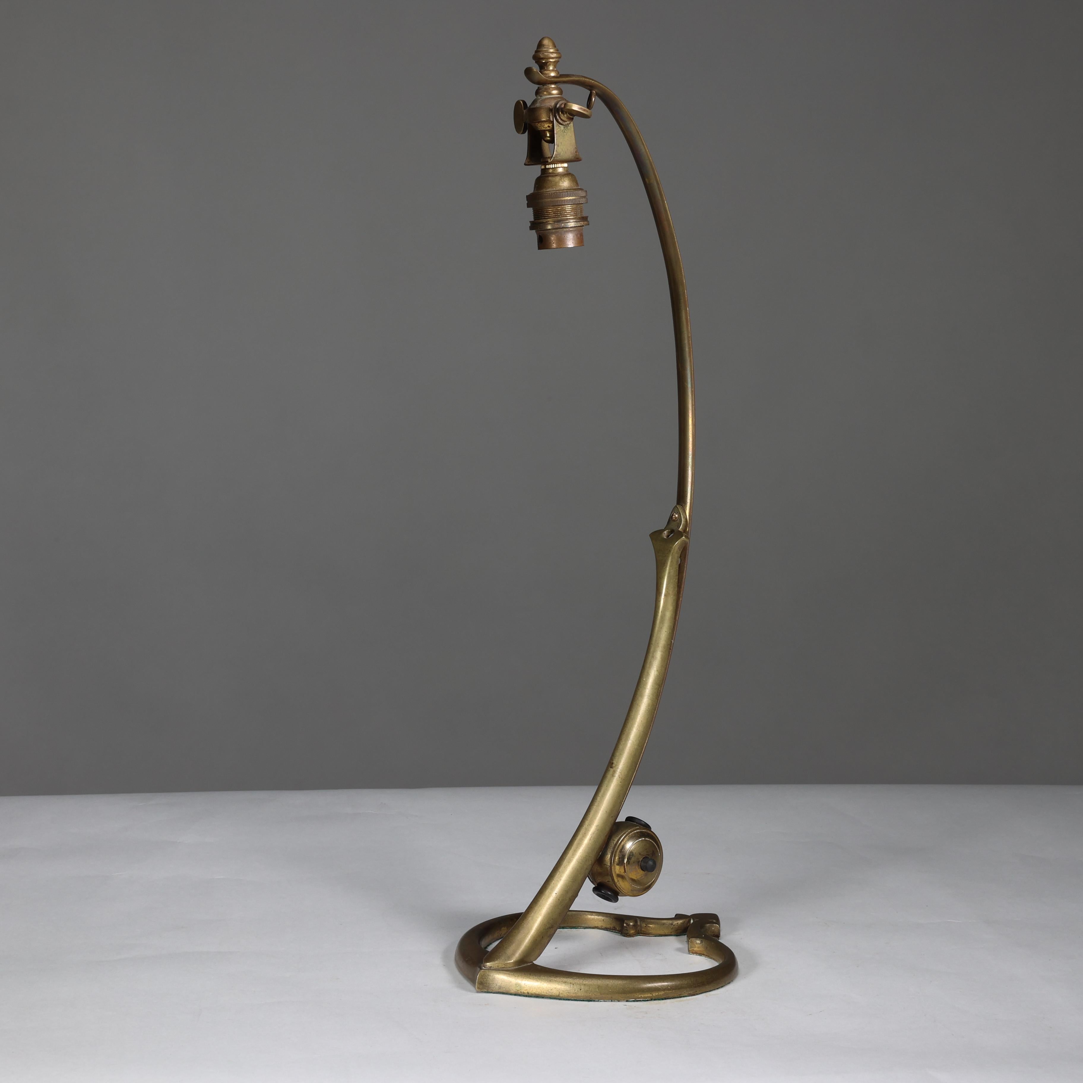 William Arthur Smith Benson. An original pair of Brass Swan Table Lights. In Good Condition For Sale In London, GB