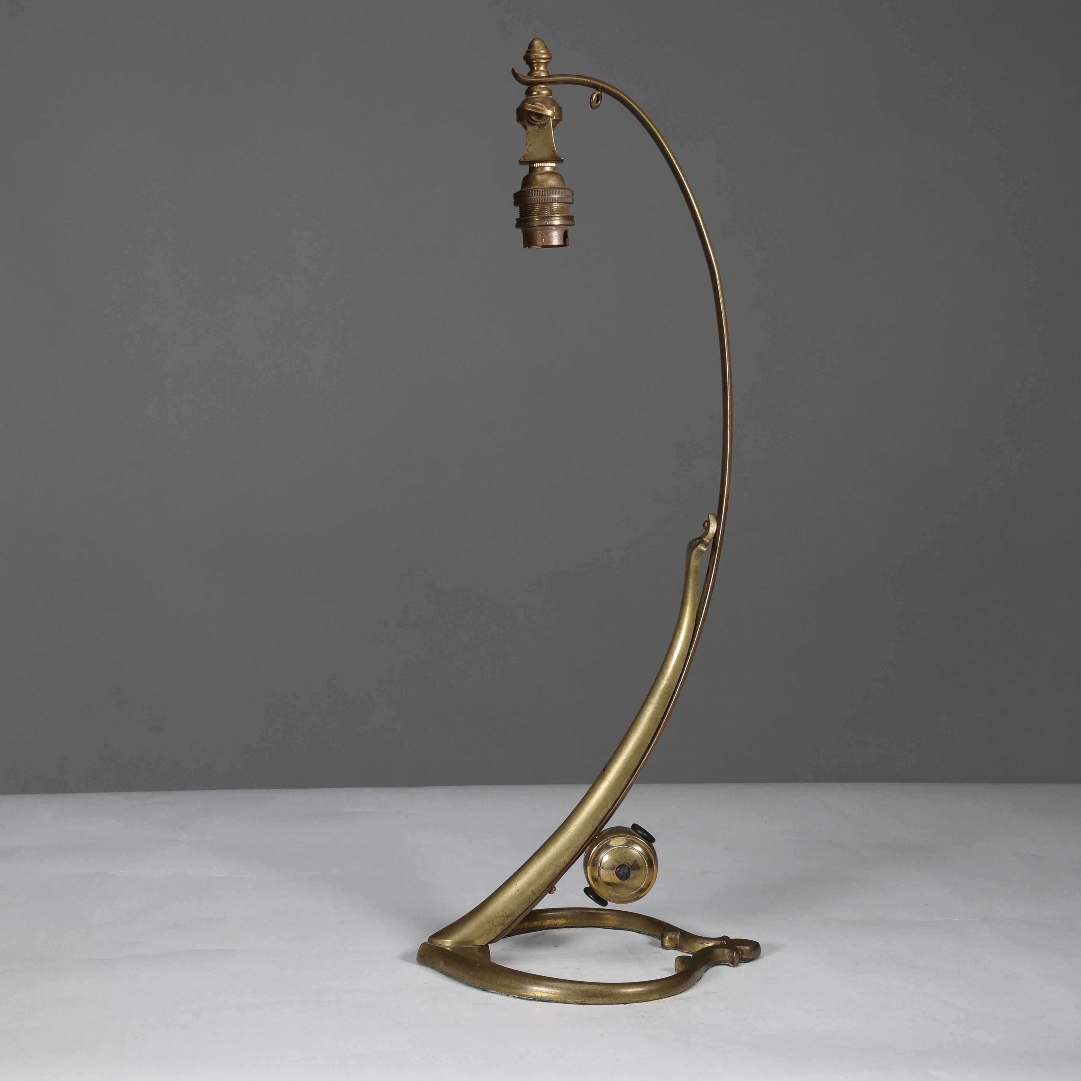 20th Century William Arthur Smith Benson. An original pair of Brass Swan Table Lights.