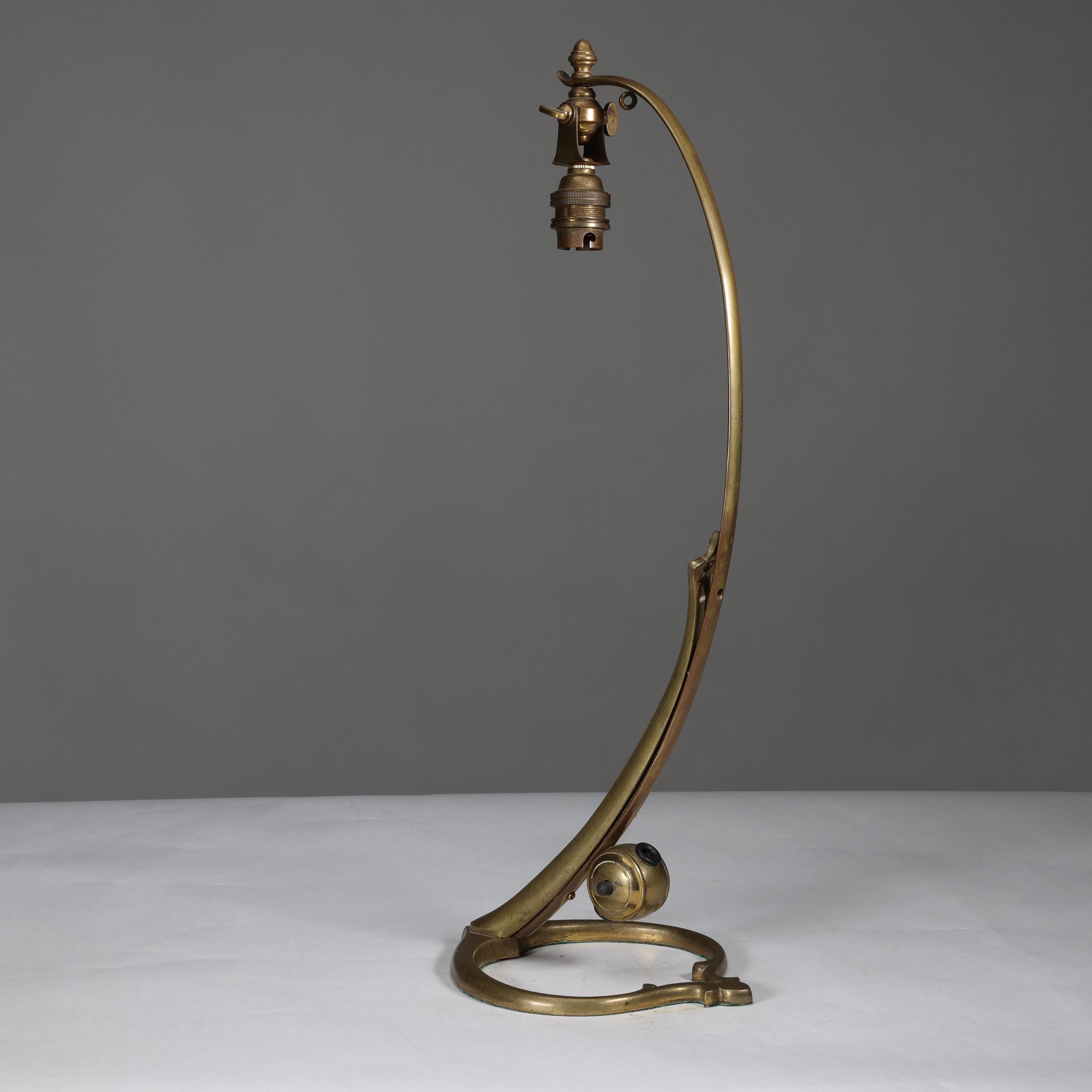 William Arthur Smith Benson. An original pair of Brass Swan Table Lights. For Sale 1