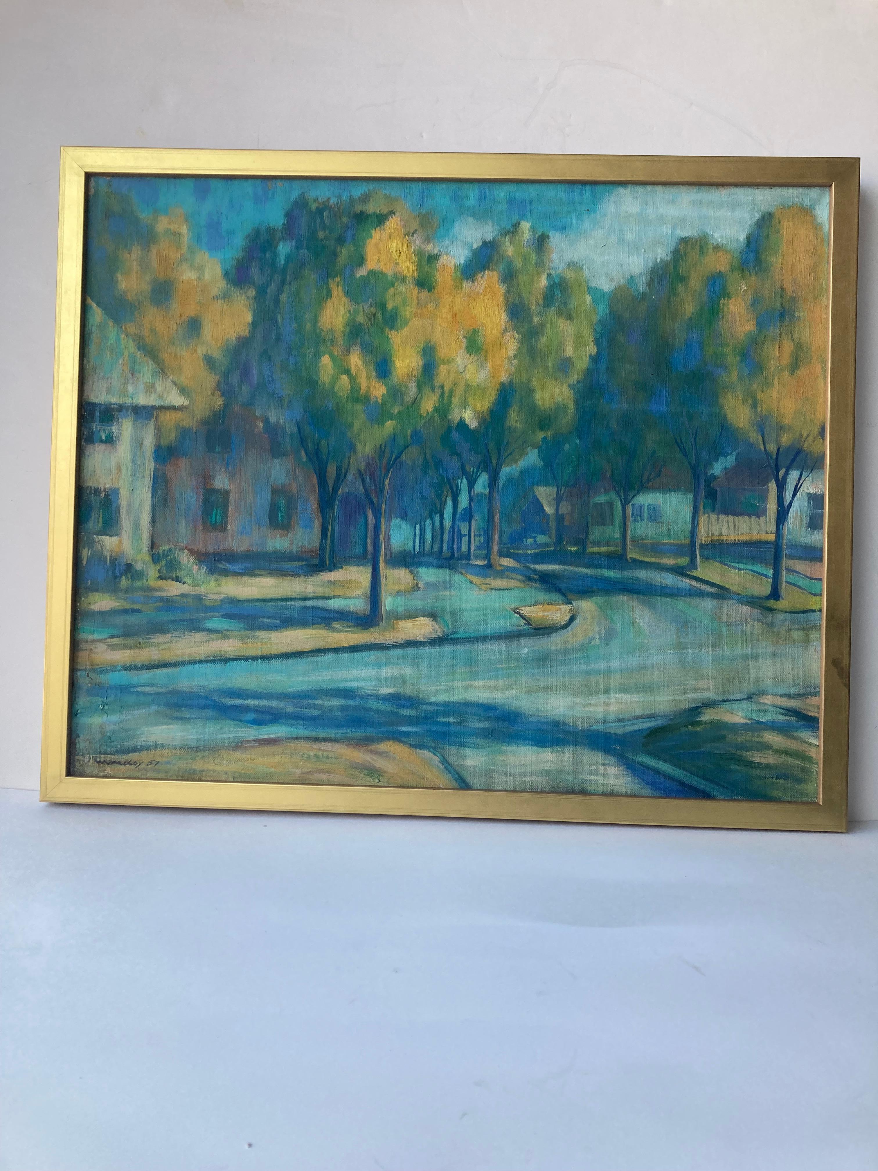 Mid-20th Century William Ashby McCloy Oil Painting Landscape on Canvas, Signed, Dated For Sale