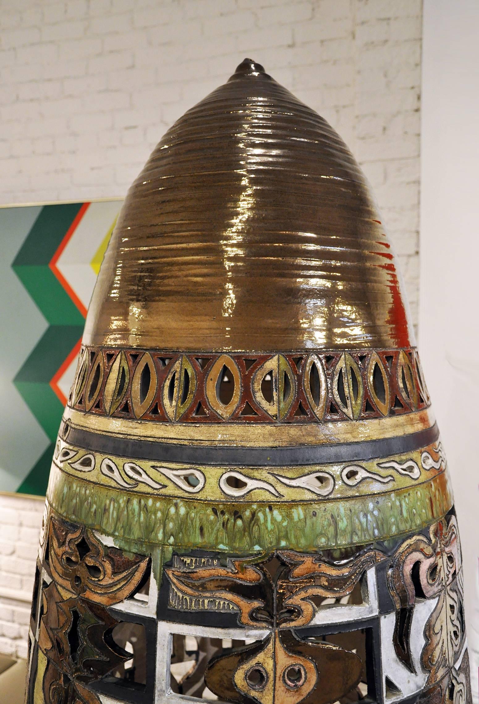 William Attaway:: Sculpture massive en céramique émaillée 1