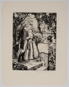 Washington's Courtship - 1932 Etching on Paper