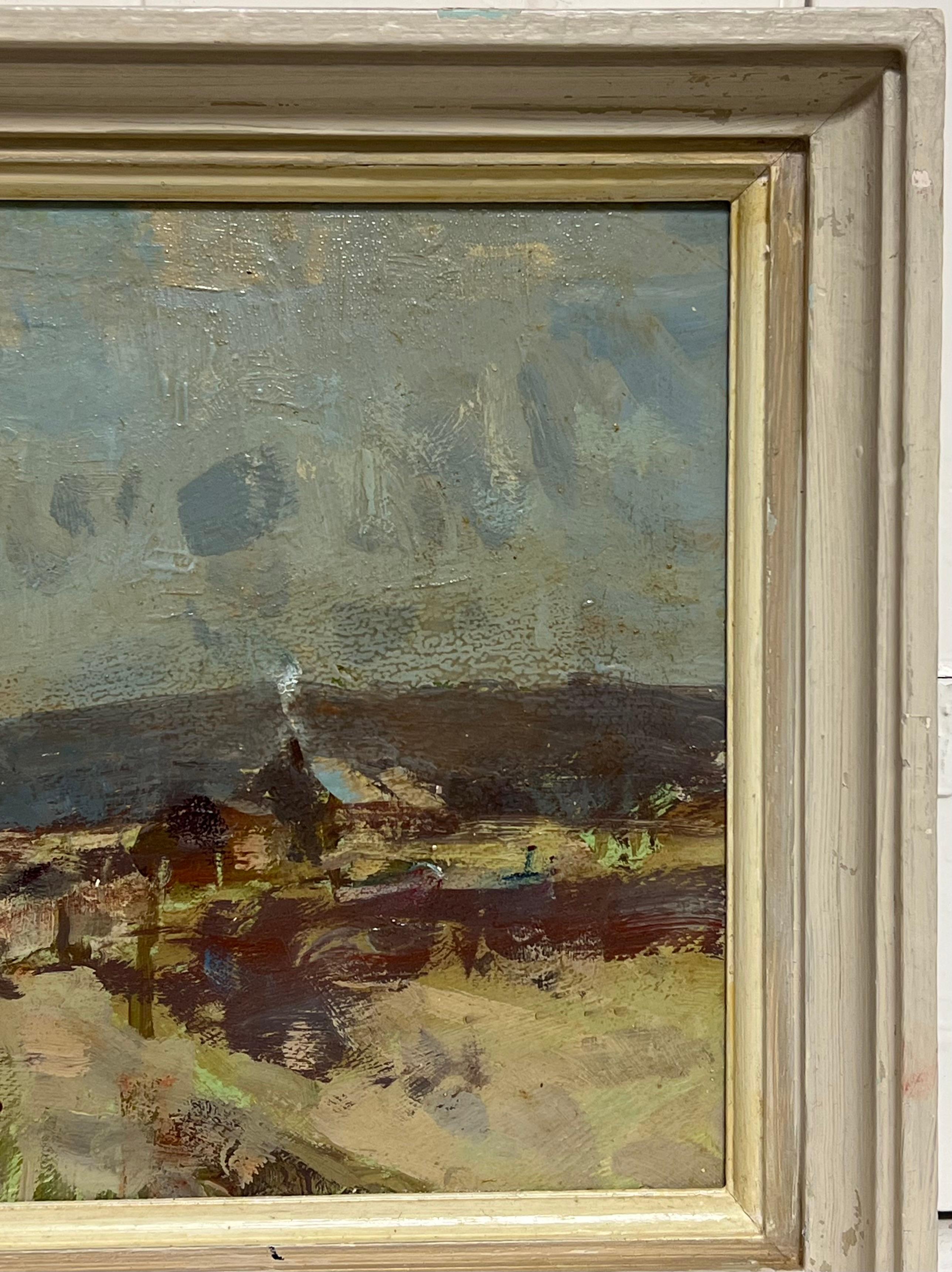 Peinture à l'huile impressionniste écossaise du 20e siècle signée Ferme dans les collines des Highlands - Post-impressionnisme Painting par William B Dealtry