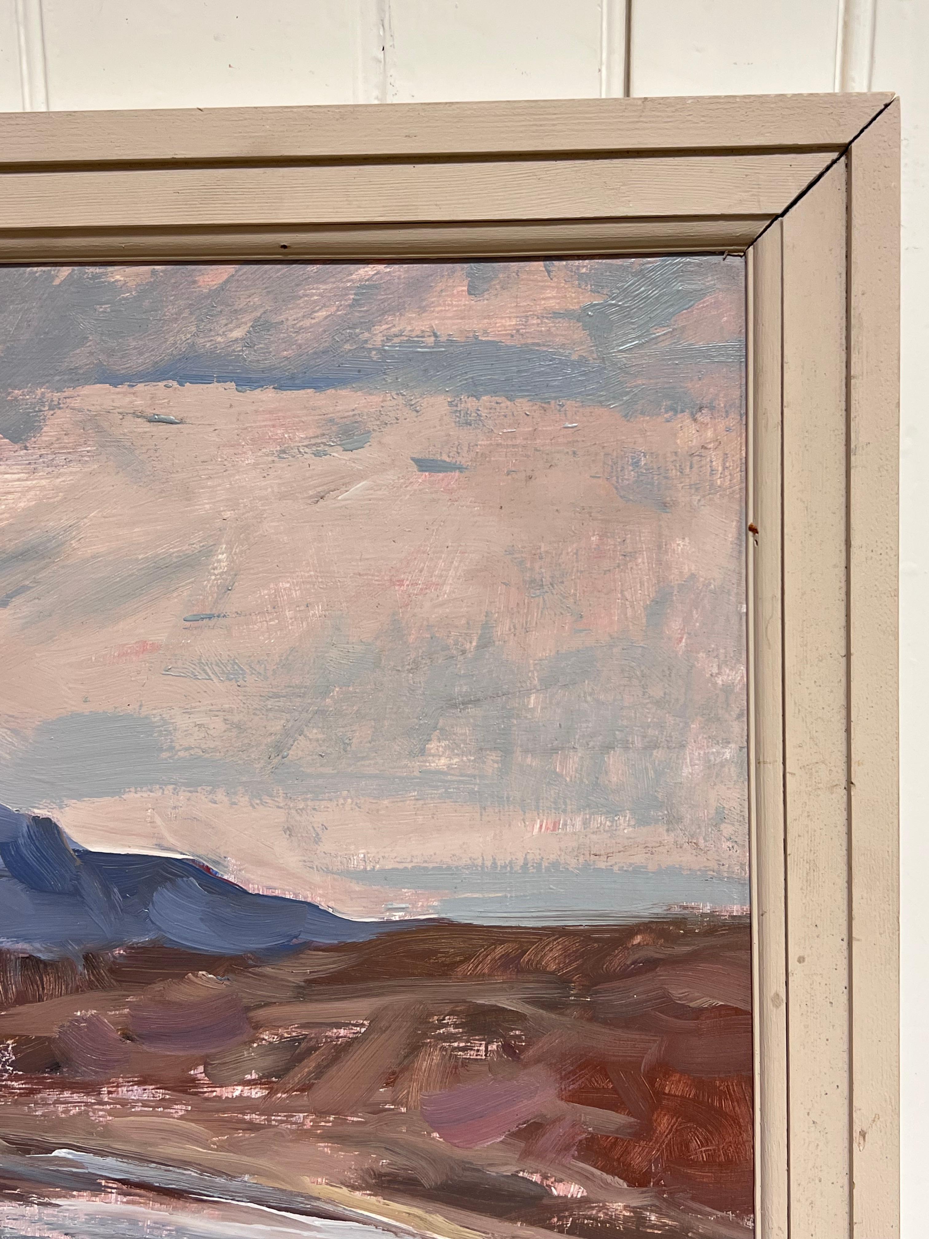 Belle peinture à l'huile ancienne impressionniste britannique, Highlands d'Ecosse, Ben Nevis - Post-impressionnisme Painting par William B Dealtry