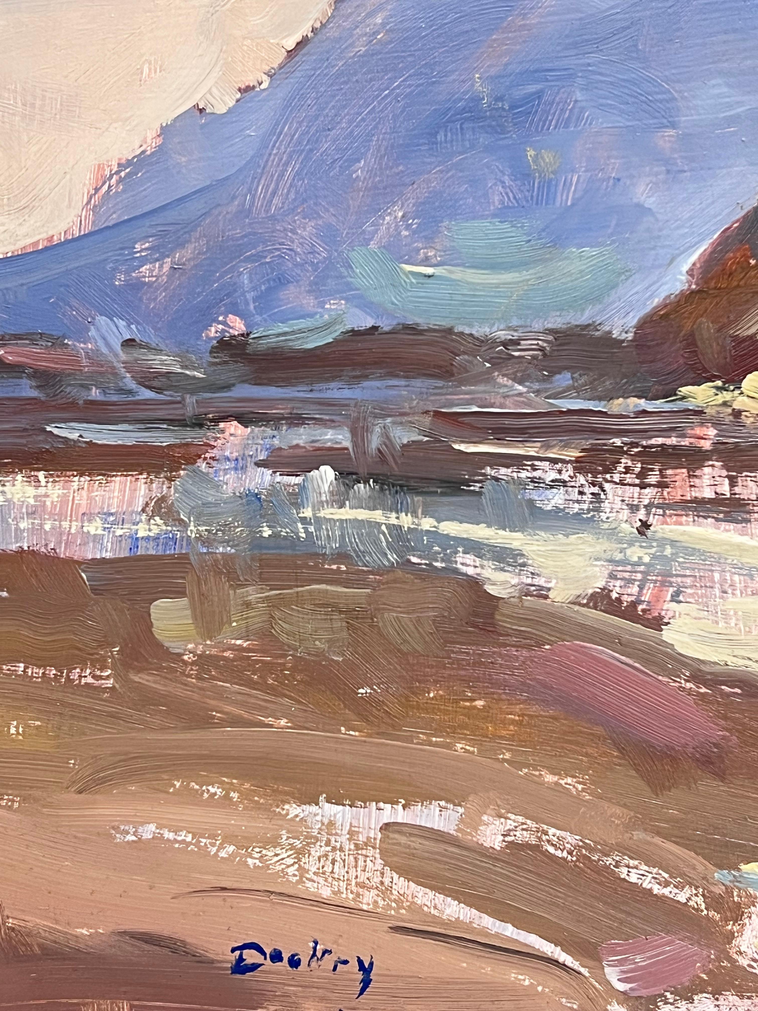 Belle peinture à l'huile ancienne impressionniste britannique, Highlands d'Ecosse, Ben Nevis en vente 1