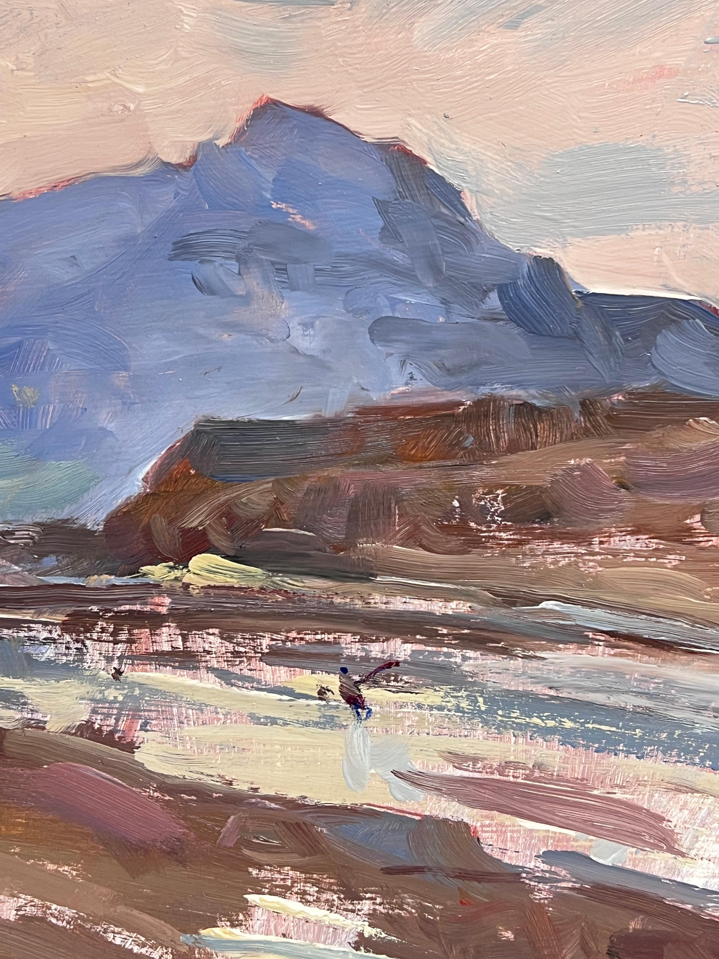 Belle peinture à l'huile ancienne impressionniste britannique, Highlands d'Ecosse, Ben Nevis en vente 2