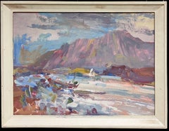Fine British Impressionist Antique Oil Painting Scottish Highlands Ben Nevis