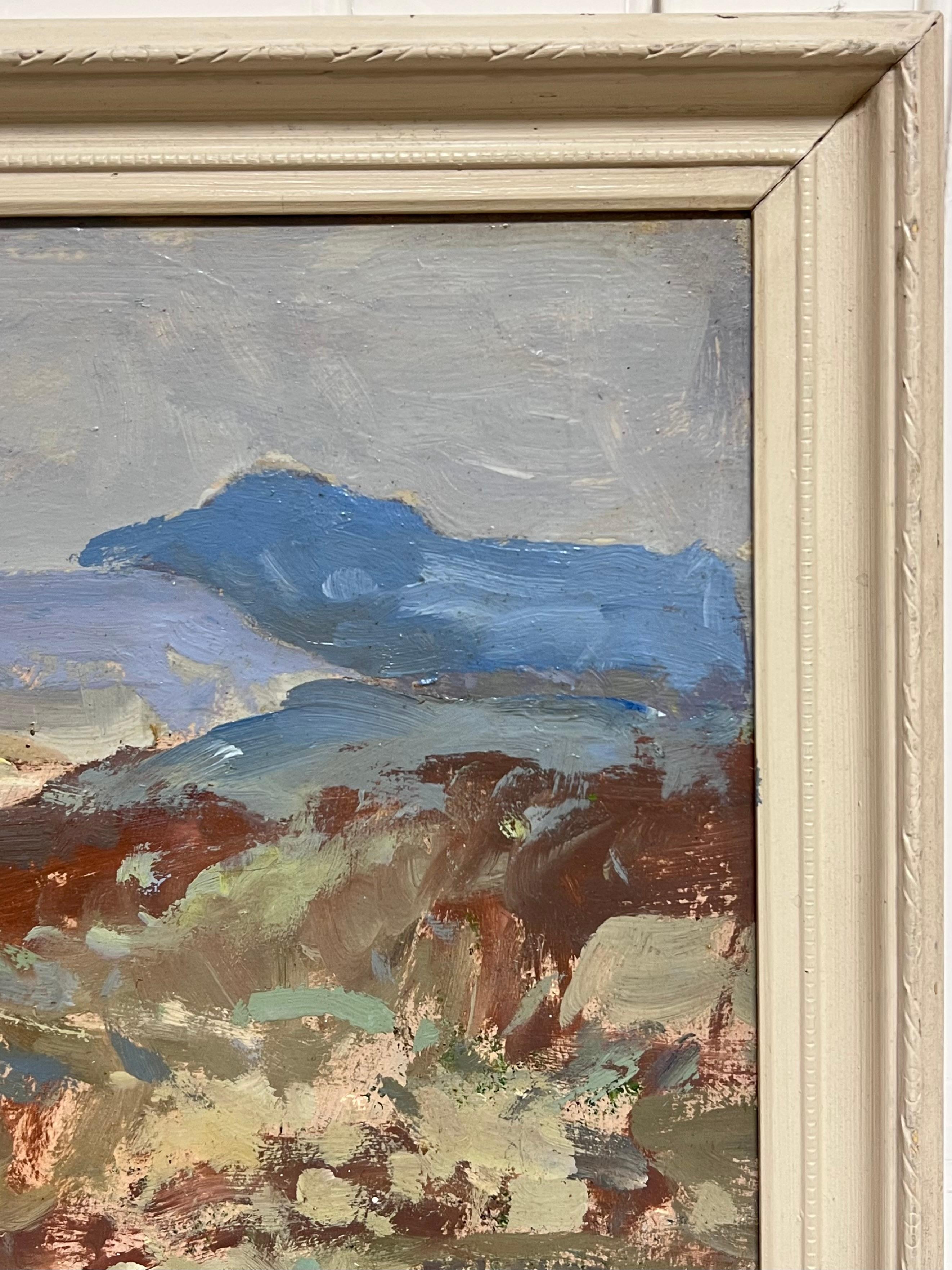 Belle peinture à l'huile ancienne impressionniste britannique, crique côtière des Highlands écossais en vente 2