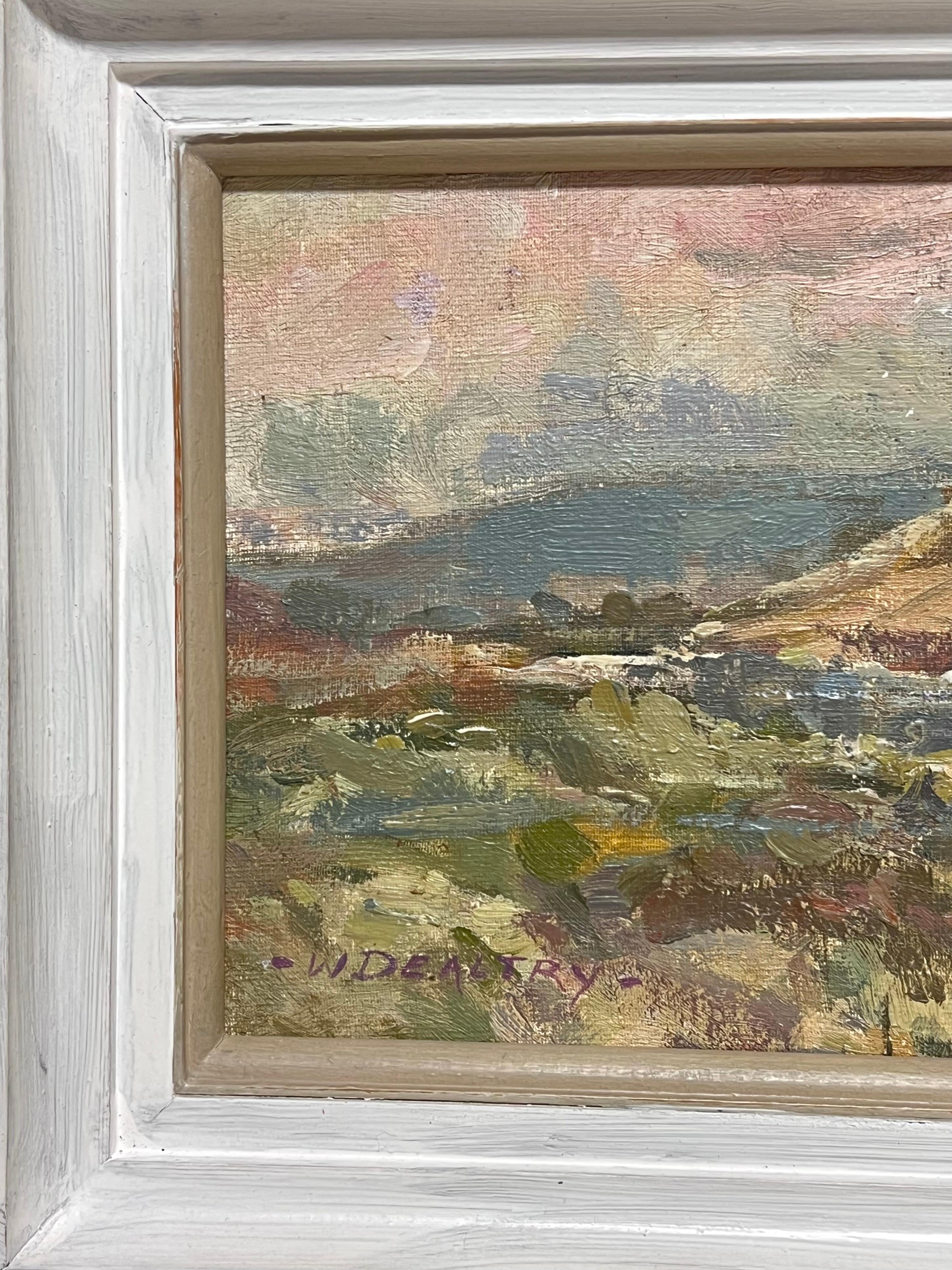 The Waters of Leith Schottischer Impressionist Signiertes Ölgemälde 20. Jahrhundert – Painting von William B Dealtry
