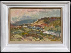 Les eaux de Leith Peinture à l'huile impressionniste écossaise signée 20e siècle