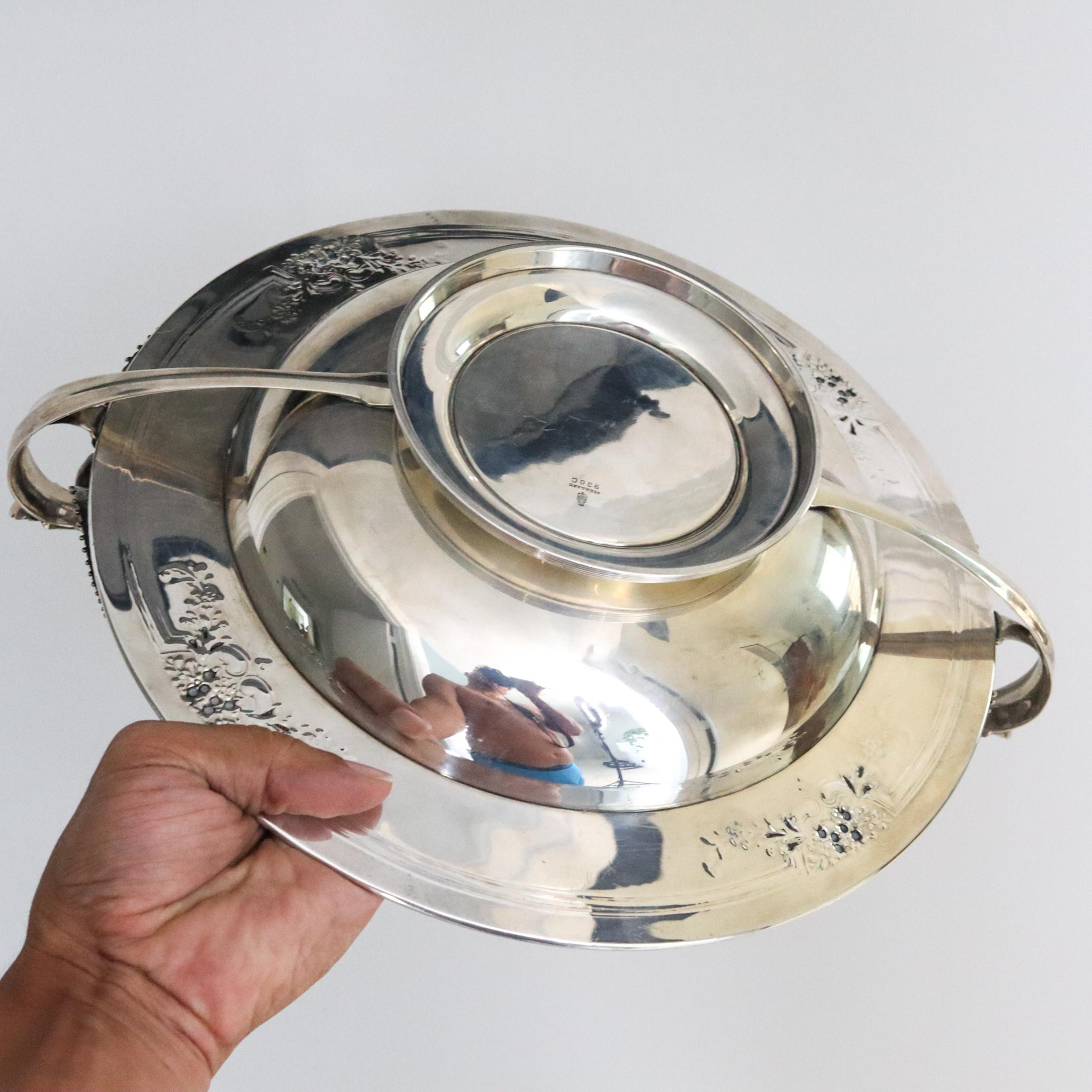 William B. Durgin Co. 1900 Bol central eduardiano neoclásico de plata de ley 925 Eduardiano en venta