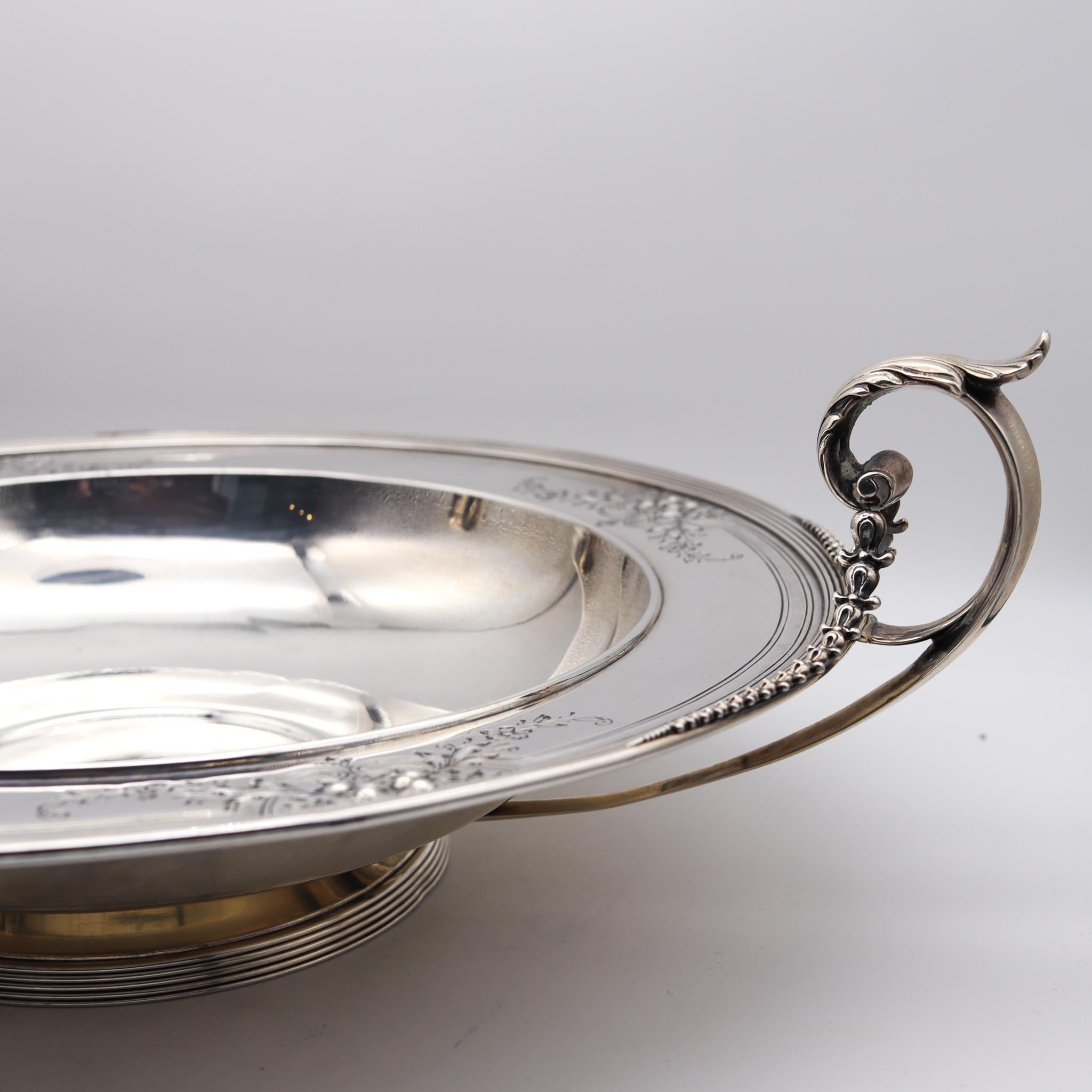William B. Durgin Co. 1900 Edwardian Neo Classic Center Bowl 925 Sterling Silver In Excellent Condition For Sale In Miami, FL