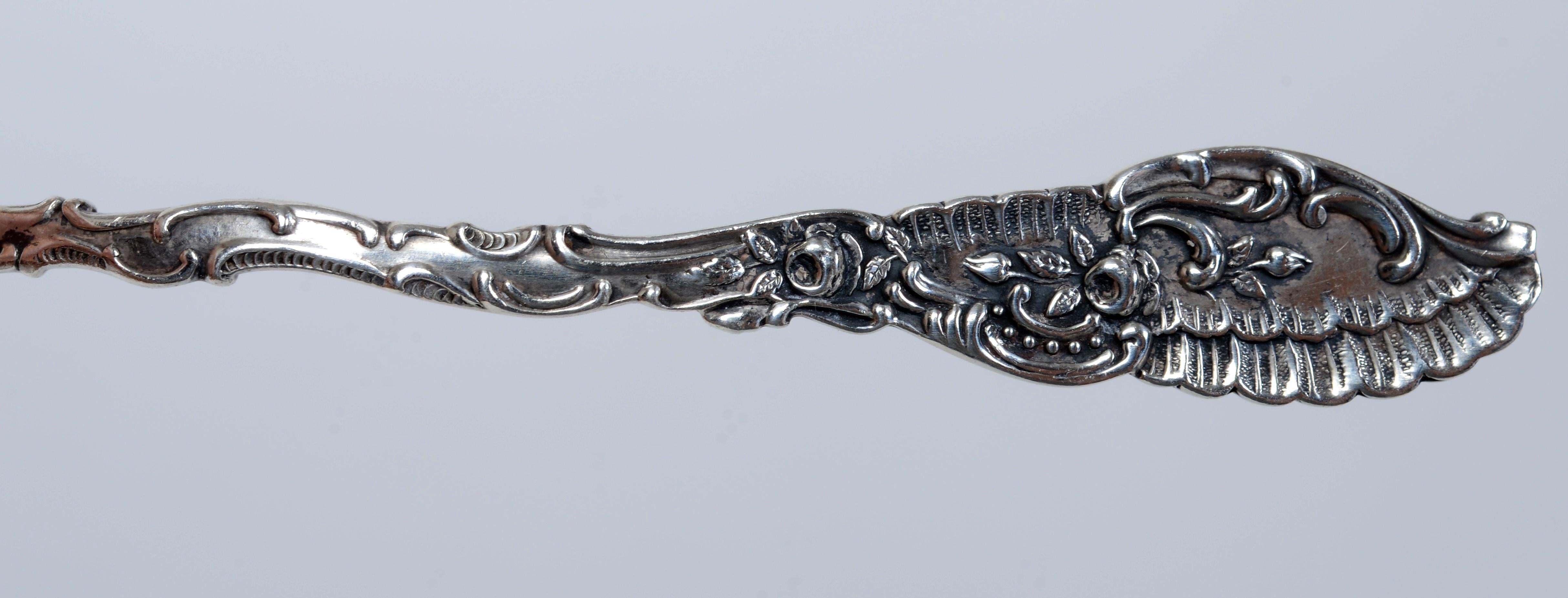 William B. Durgin Sterling Silber Bon Bon Löffel Muster DUS18, um 1890 (Art nouveau) im Angebot