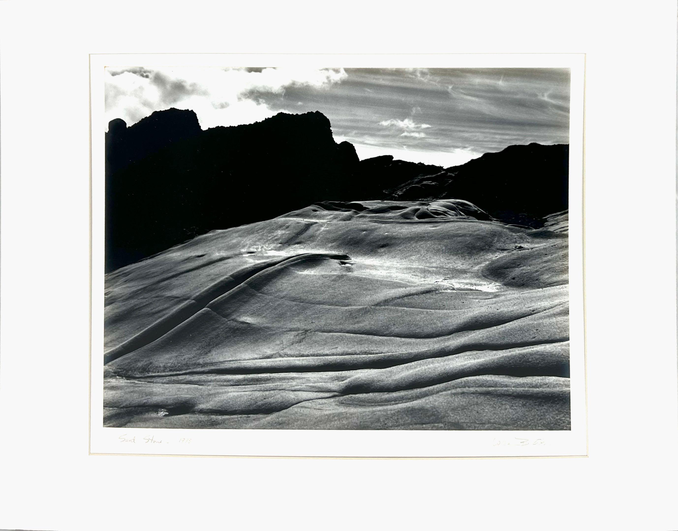 "Sand Stone" Photographie en noir et blanc Big Sur California 1973