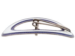 William B Kerr Sterling Silver Enamel Sash Brooch