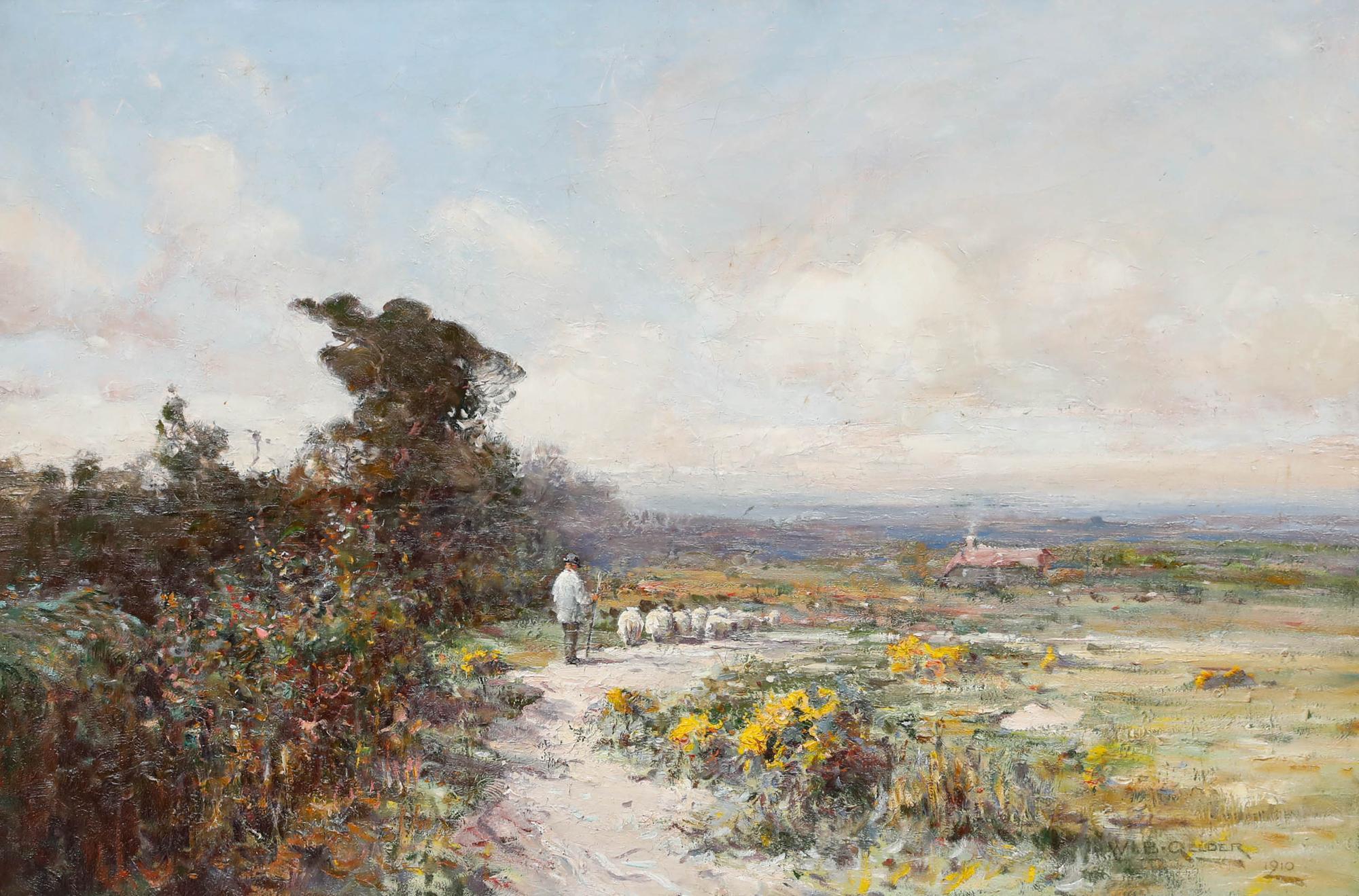 William Bagnall Gelder (1869-1929)  - 1910 Öl, Zurück zum Bauernhof im Angebot 1