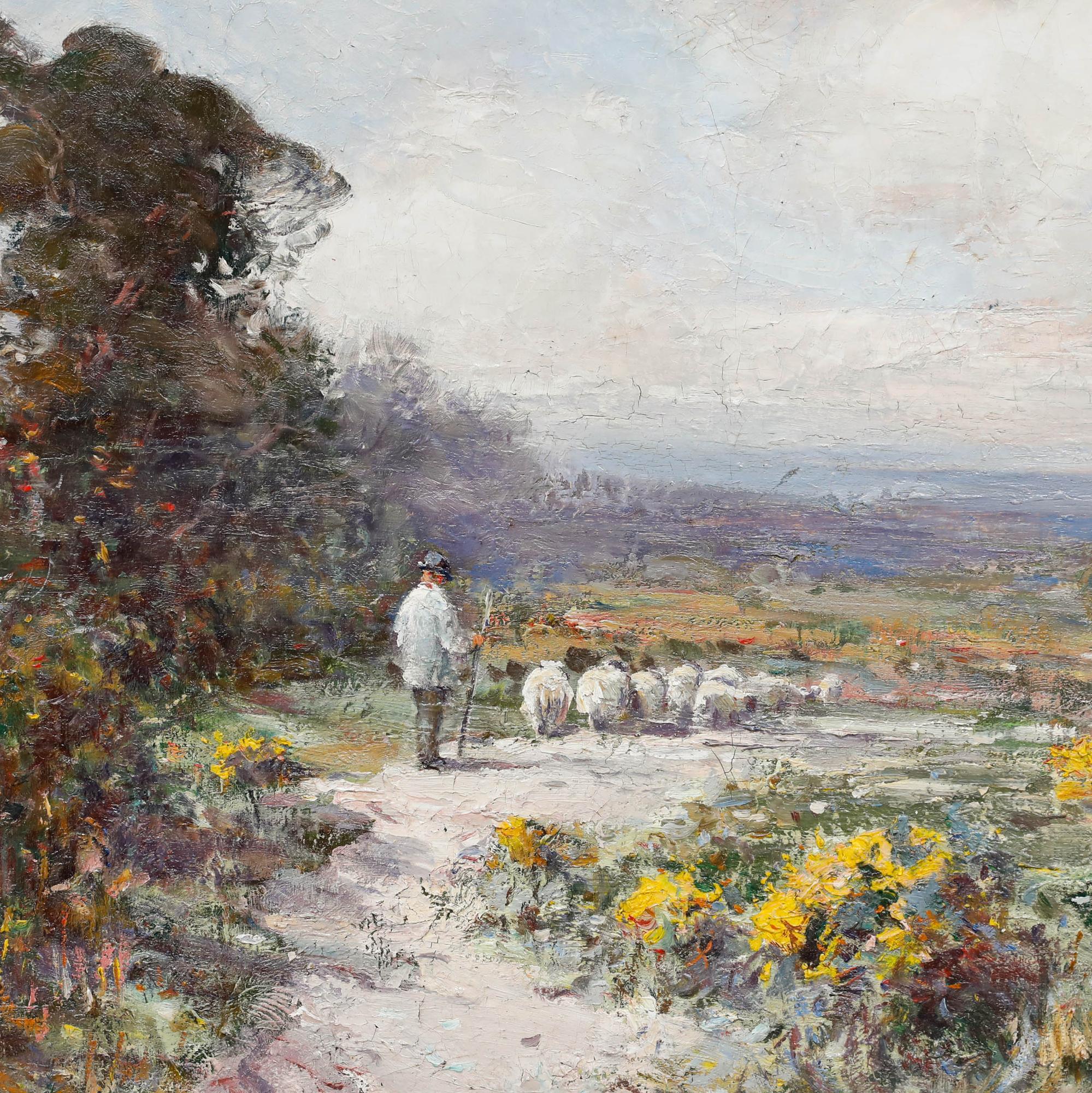 William Bagnall Gelder (1869-1929)  - 1910 Öl, Zurück zum Bauernhof im Angebot 4