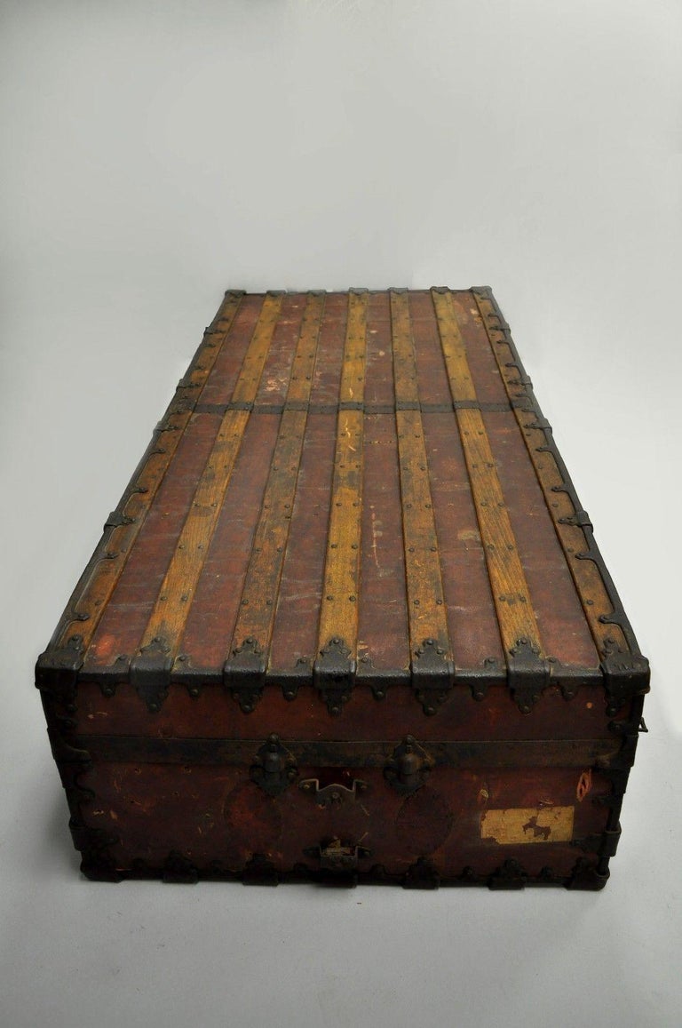 William BaL 61 XL Luggage Suitcase Steamer Trunk Wood Slat Chest Heumans  Houdini at 1stDibs | william bal trunk, steamer suitcase, luggage chest