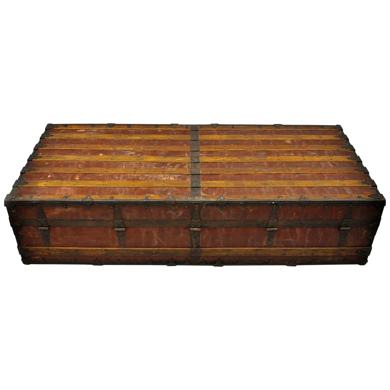 William BaL 61 XL Luggage Suitcase Steamer Trunk Wood Slat Chest Heumans  Houdini at 1stDibs | william bal trunk, steamer suitcase, luggage chest