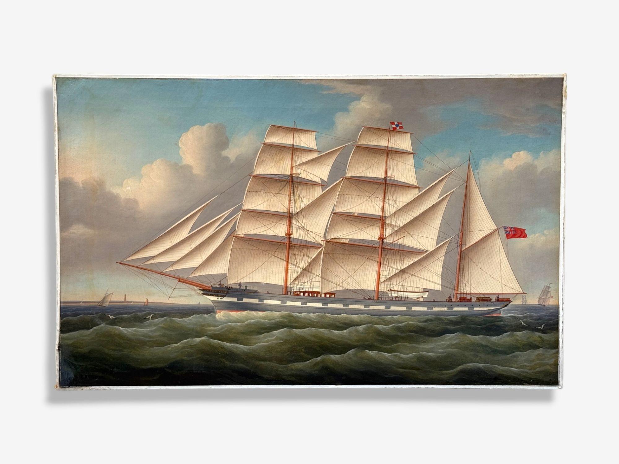 Barbizon School William Ball Spencer, Oil on Canvas, Seascape Painting, British, 19th C. For Sale