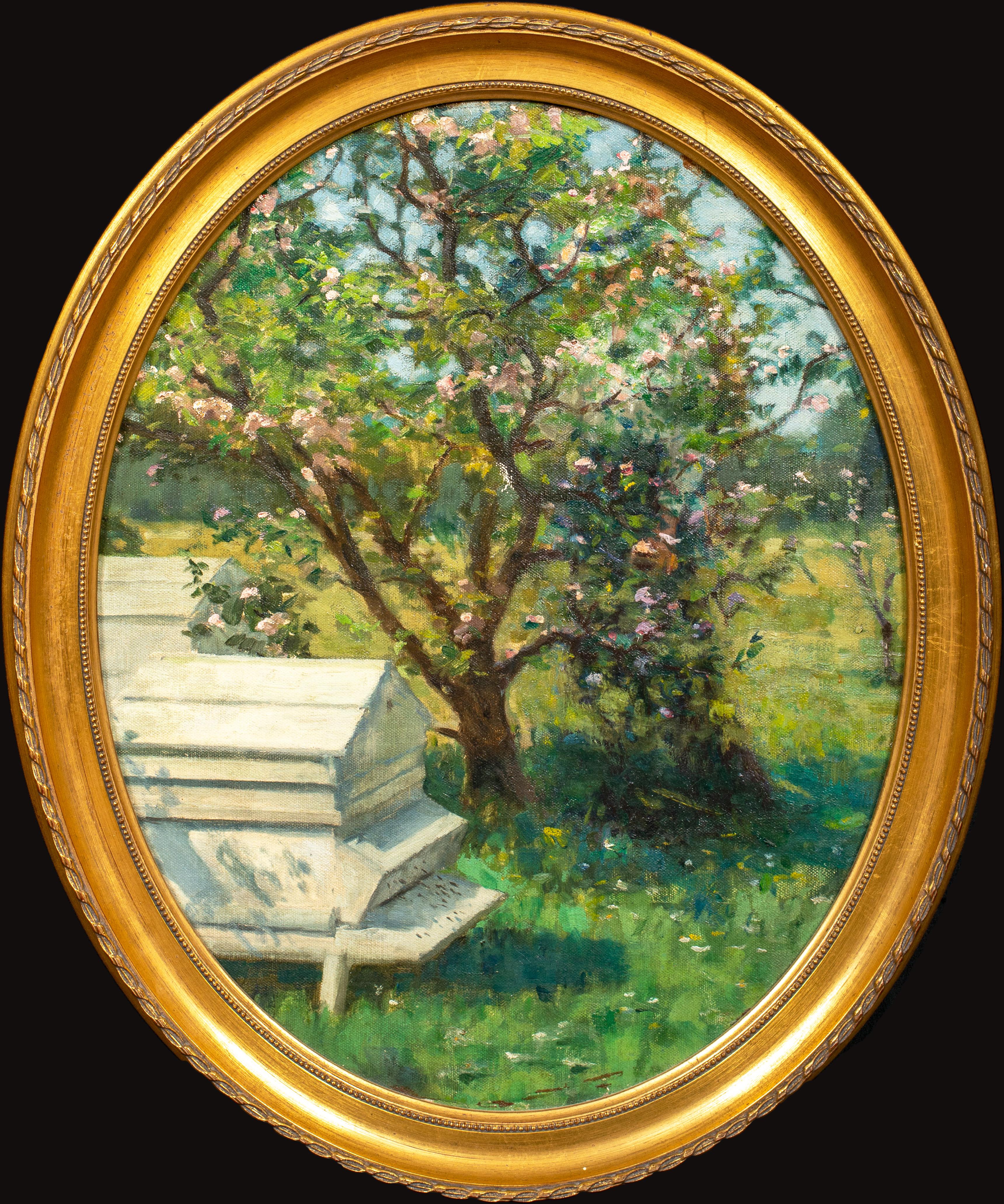 William Banks FORTESCUE Landscape Painting - The Bee Hive In Spring, 19th Century