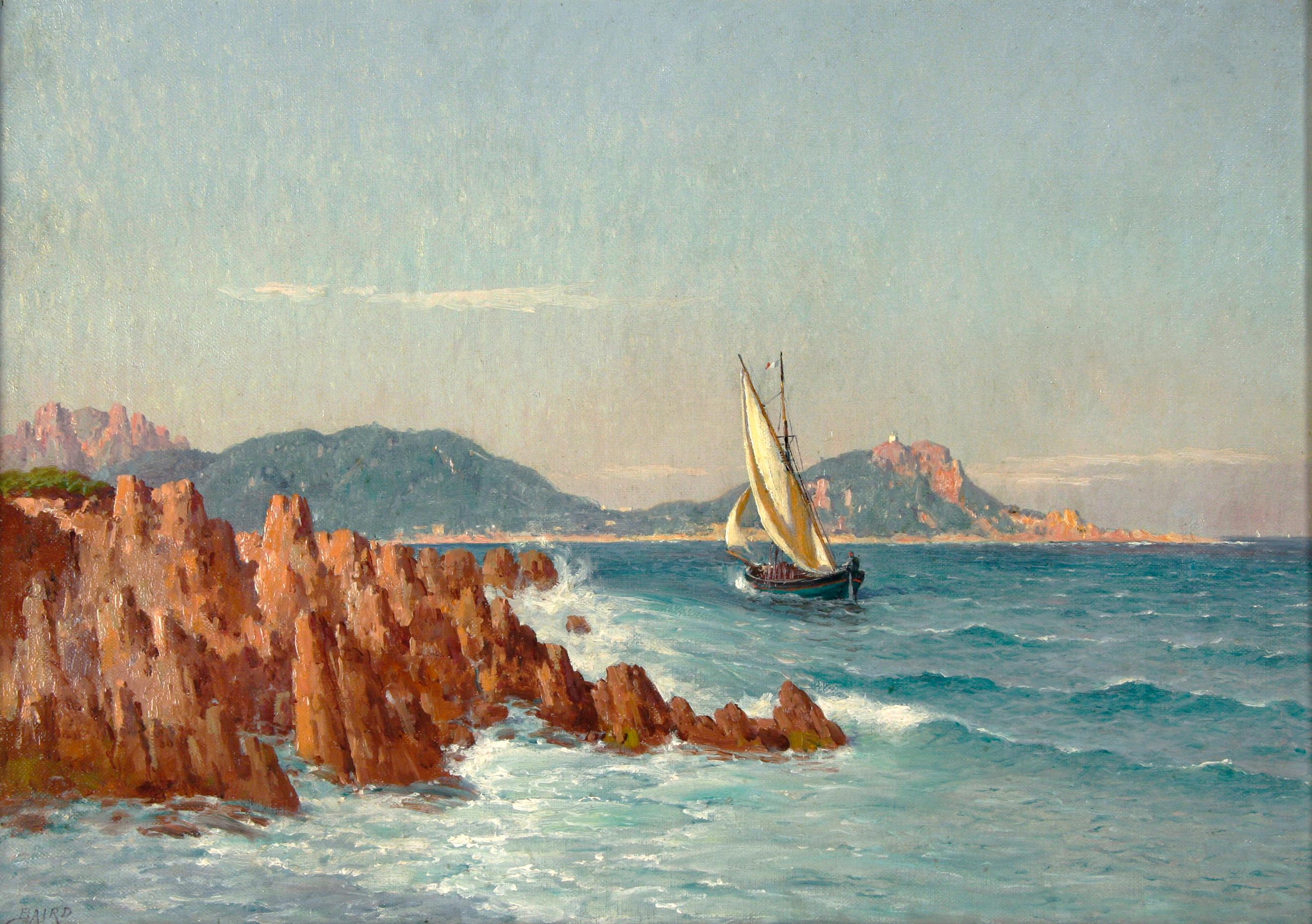 William Baptiste Baird Landscape Painting - 19th Century Marine Painting, by American Painter William Baird