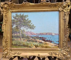 19th Century View, Les Roches Rouges and Coast at Agay in the South of France.