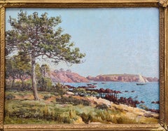 19th Century View, Les Roches Rouges and Coast at Agay in the South of France.