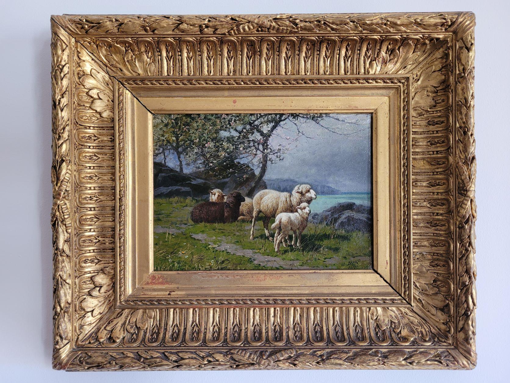 William Baptiste Baird Landscape Painting - Moutons