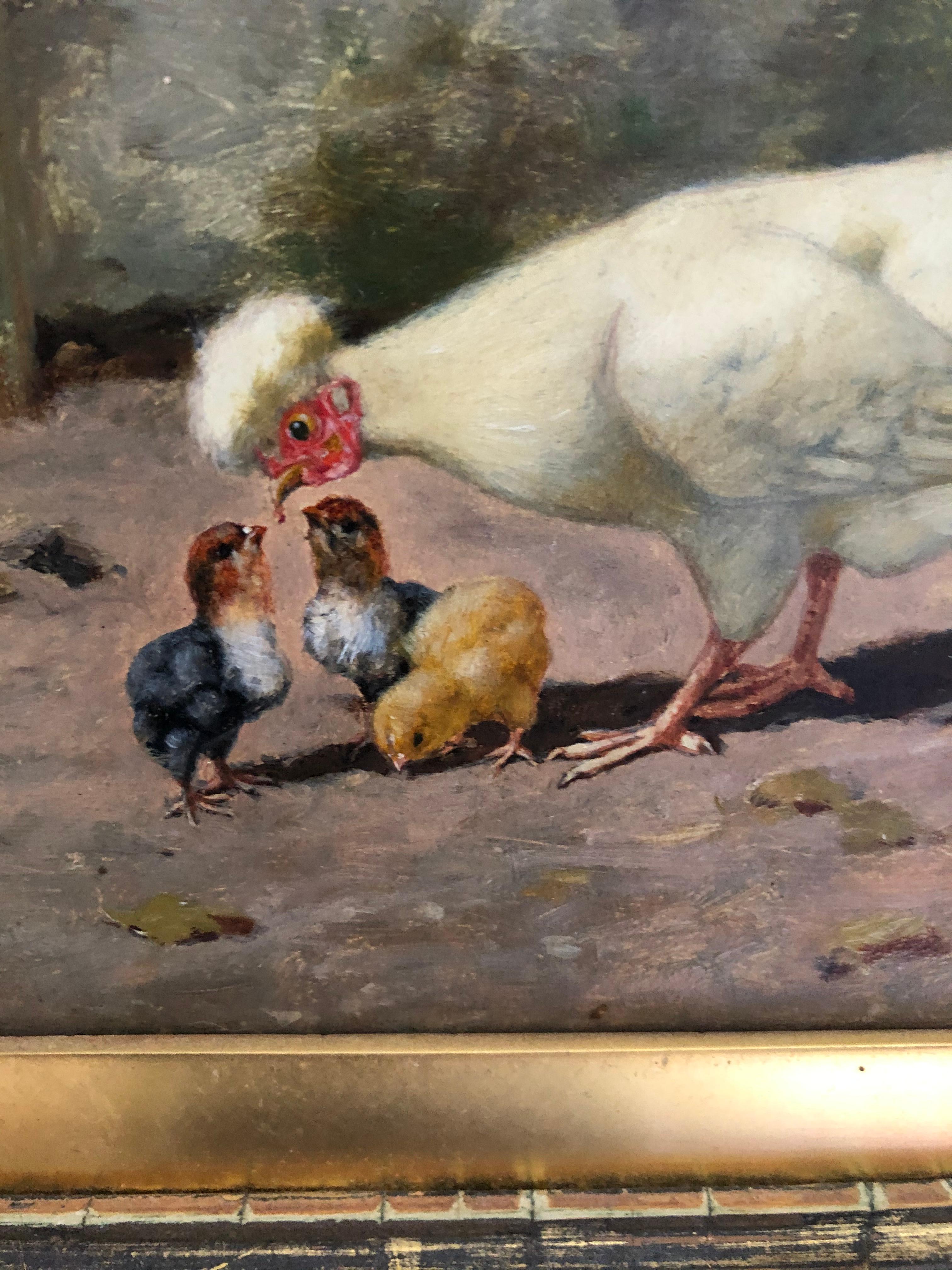 William Baptiste Baird  Mutter füttert ihre Küken im Angebot 3