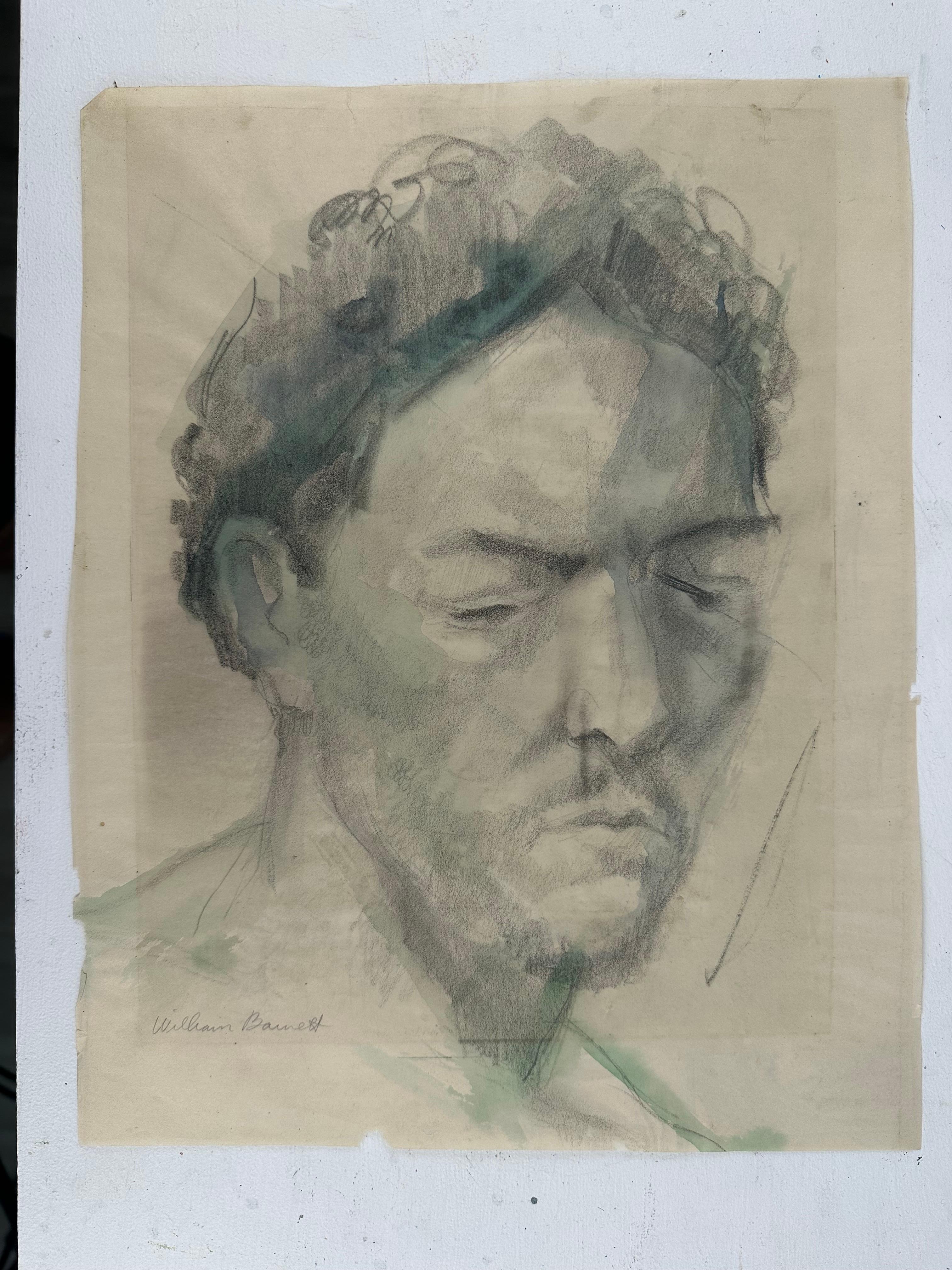 William Barnett Portrait Painting - Portrait of a Man