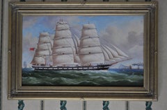 'Wrinate' in full sail, oil on canvas