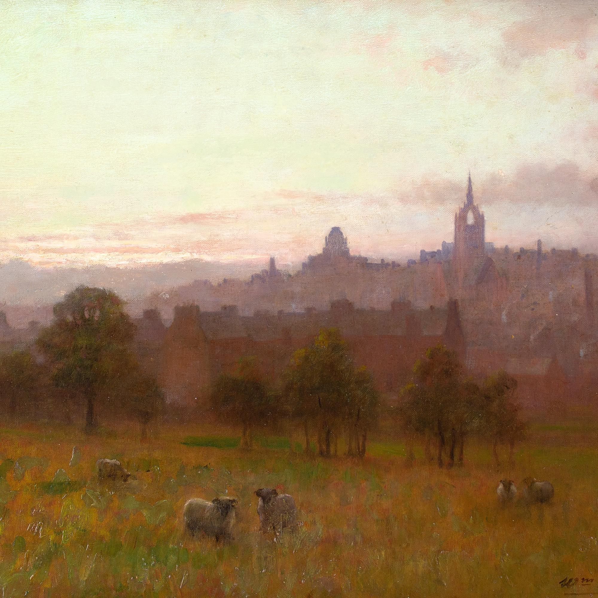 William Barr, Dusk Over Paisley , Oil Painting  3