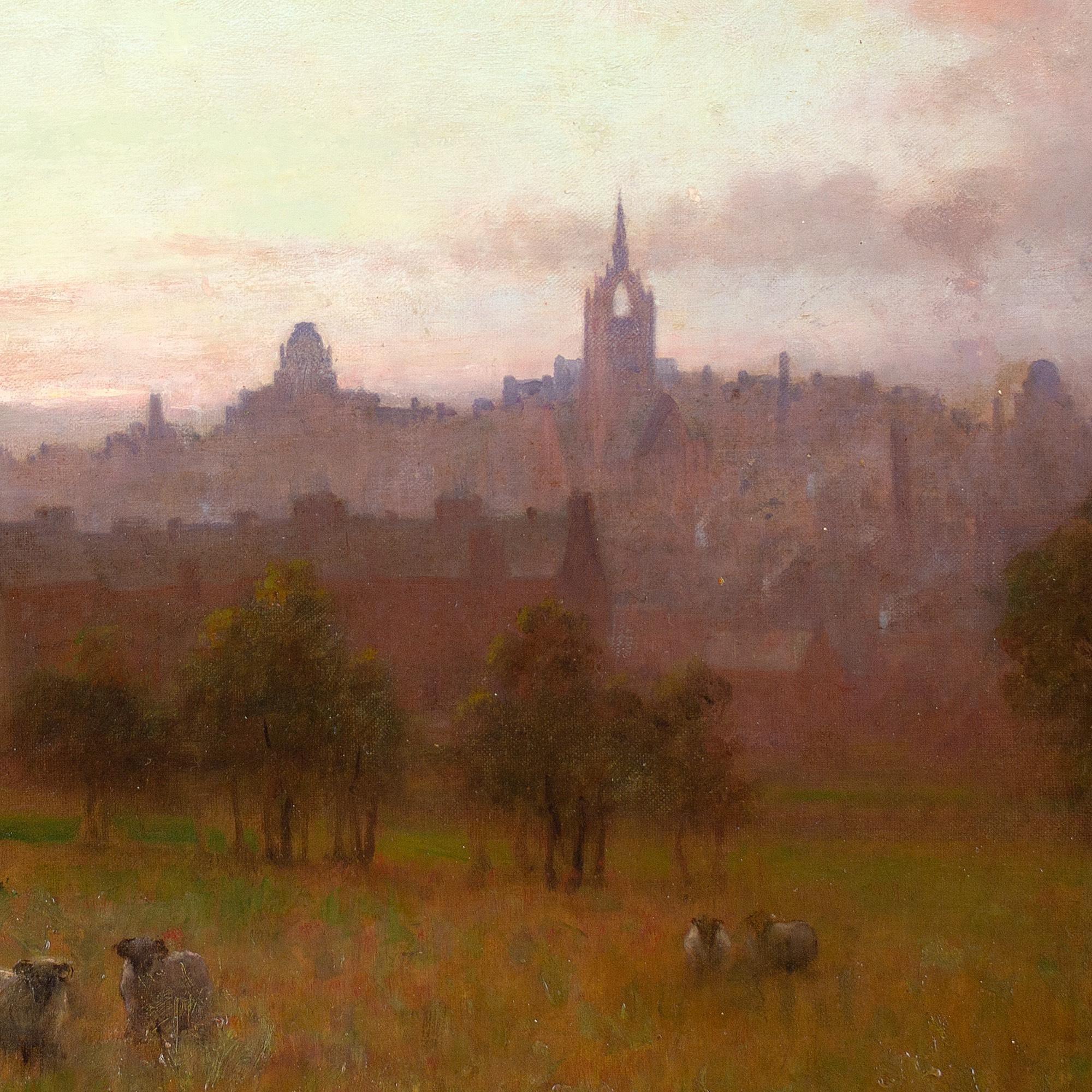 William Barr, Dusk Over Paisley , Oil Painting  4