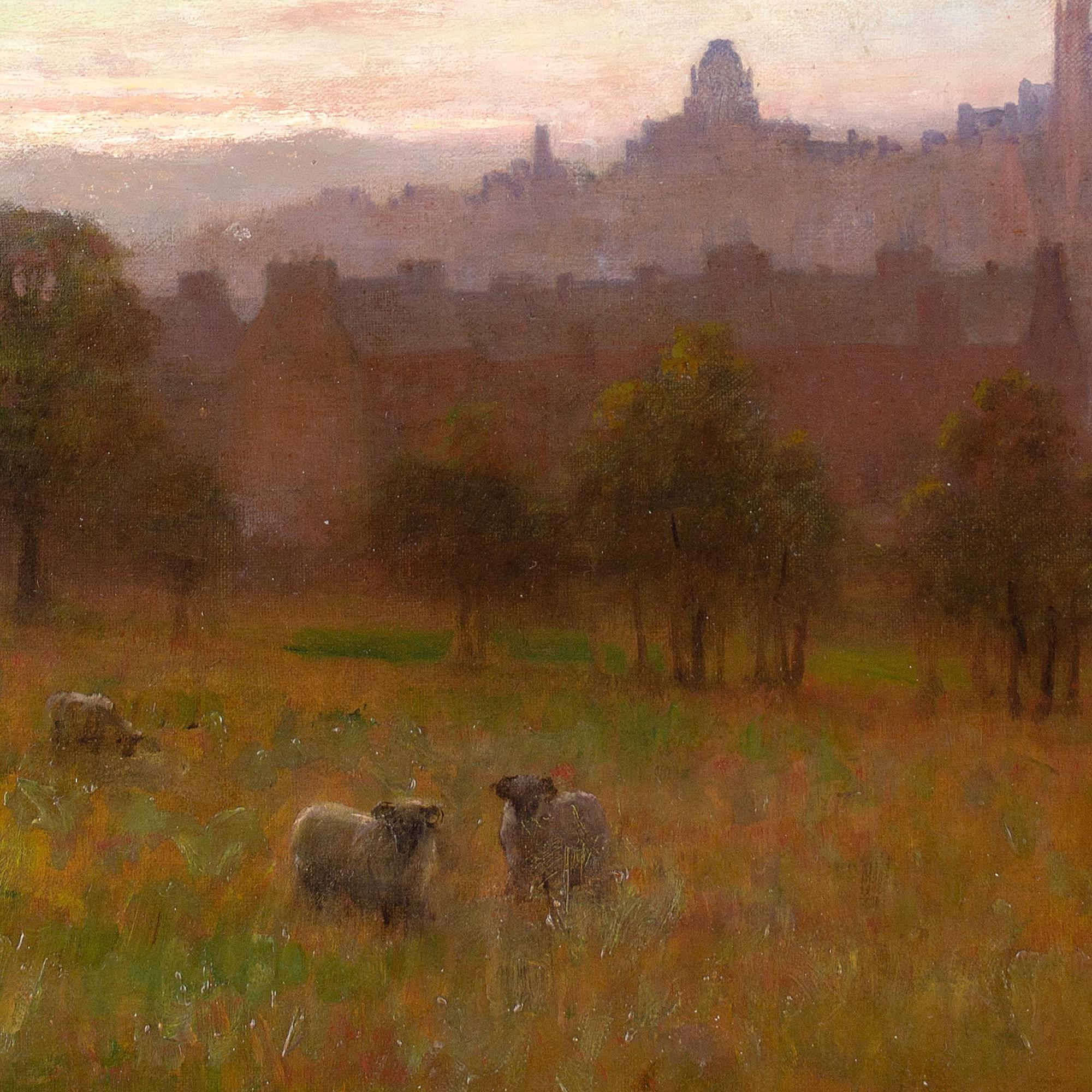 William Barr, Dusk Over Paisley , Oil Painting  7