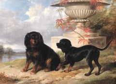 English 19th century portrait of Lord Methuen's favourite dogs