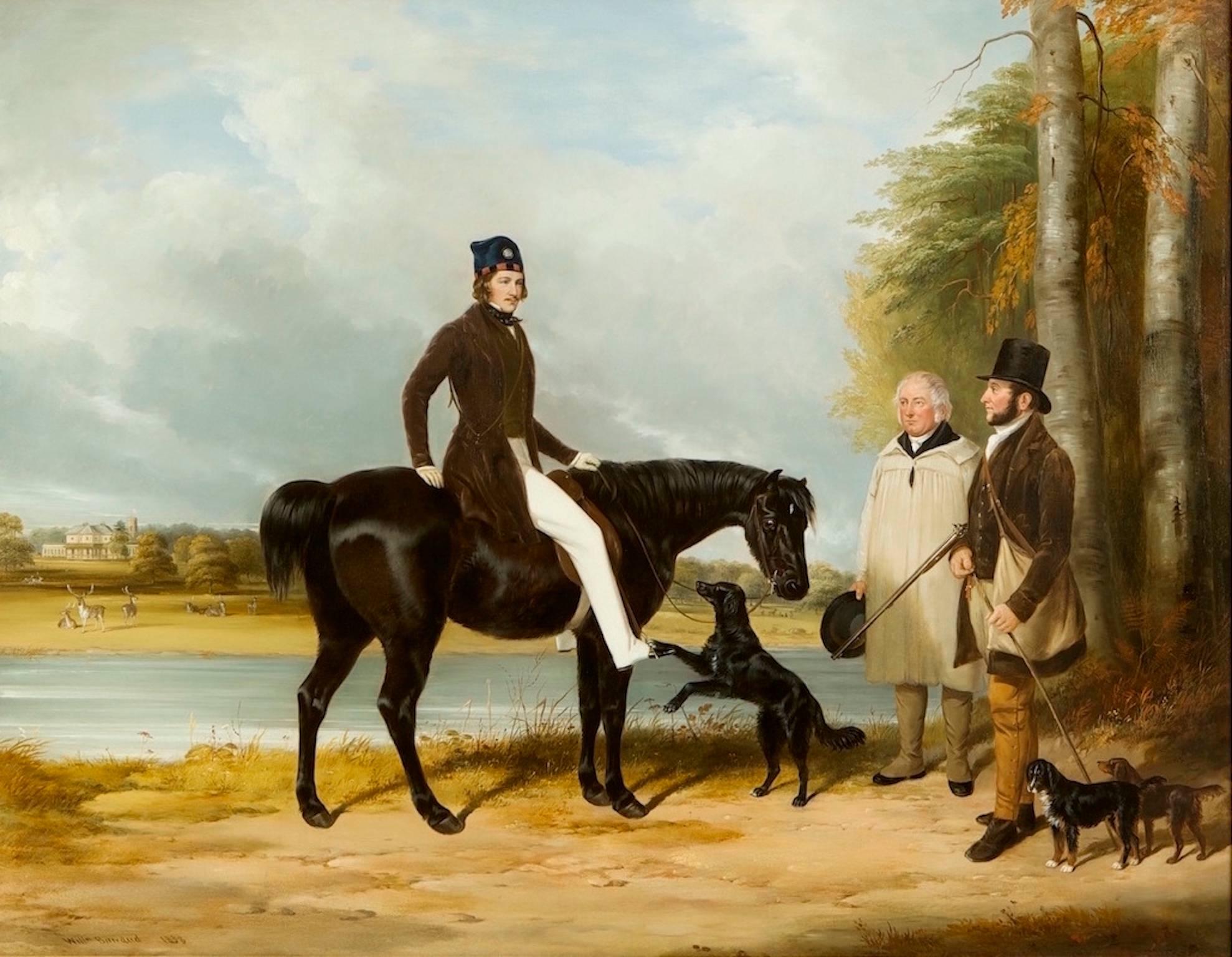 William Barraud Animal Painting - Richard Crawshay of Ottershaw Park An English Equestrian Portrait 19th Century