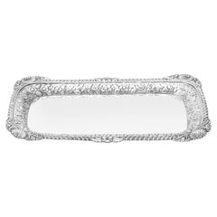 William Bateman I Antico vassoio portapenne in argento sterling inglese