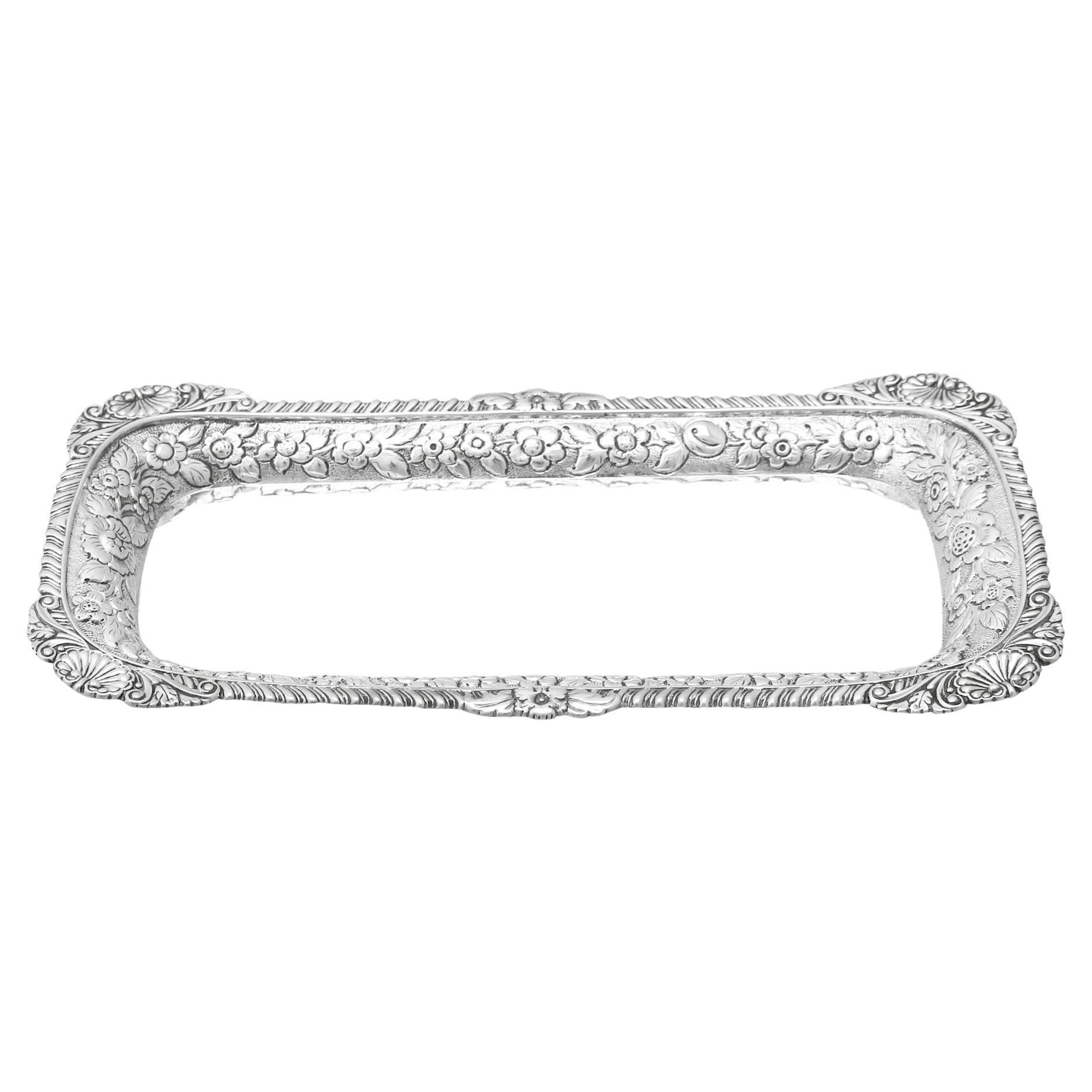 Jensen Sterling Silver Tray No 875C For Sale at 1stDibs
