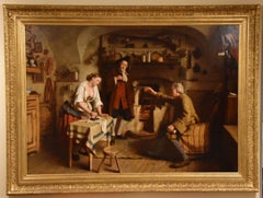 Peinture à l'huile de William Baxter Collier Fyfe « The Laird of Dumbiedyke's Courtship