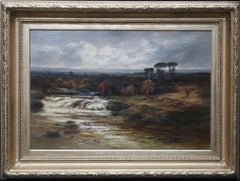 Dulnain River Cairngorms Scotland -Scottish Victorian art landscape oil painting