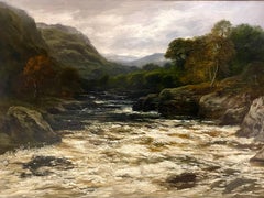Antique Highland River in Spate