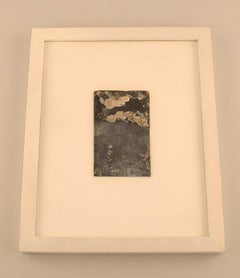 William Beghin, Französischer Künstler, Öl auf Karton, abstrakte Komposition, datiert 1997