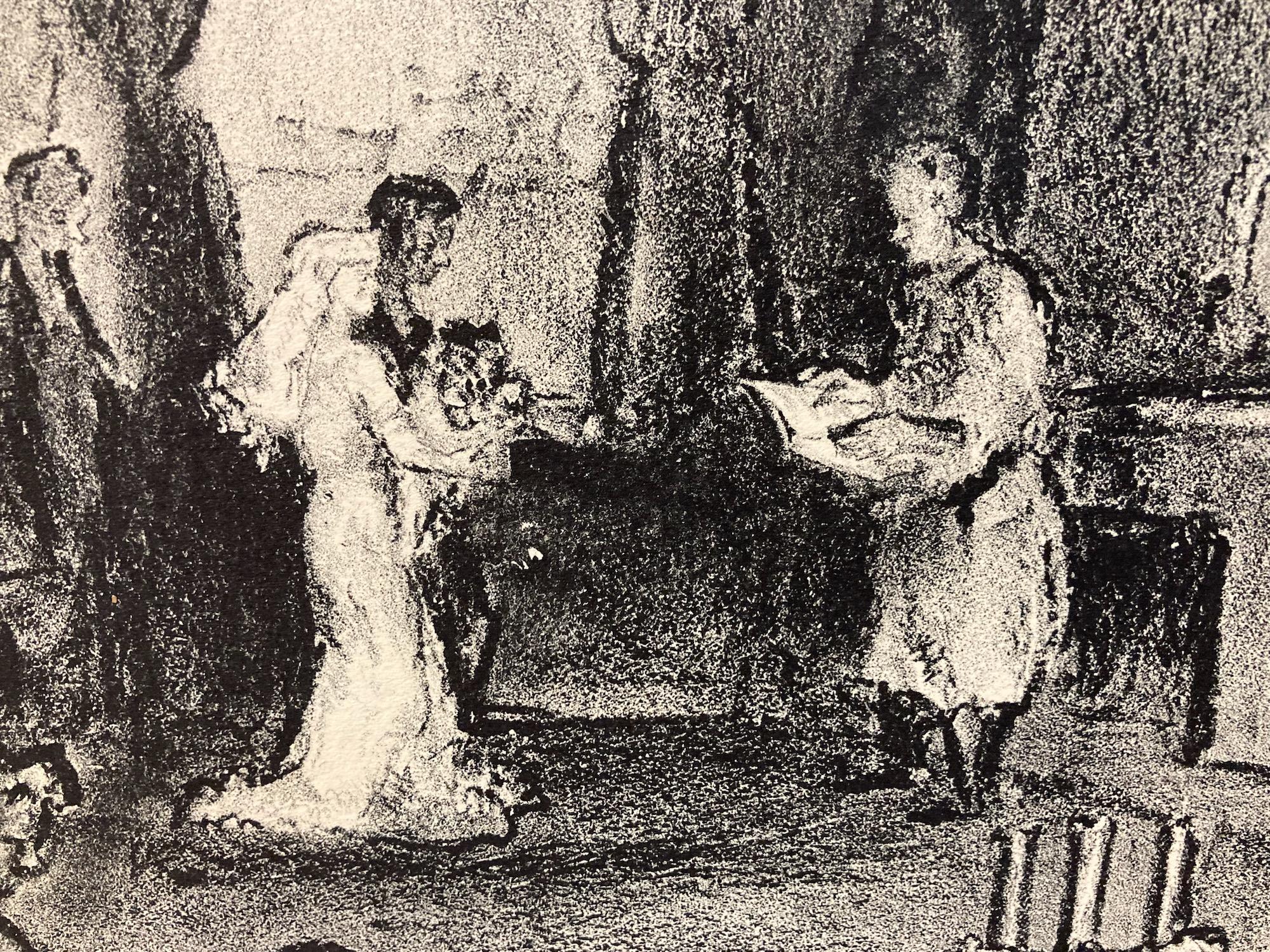 William B. Sharp, The Wedding, 1946, lithograph - Print by William Bertrum Sharp